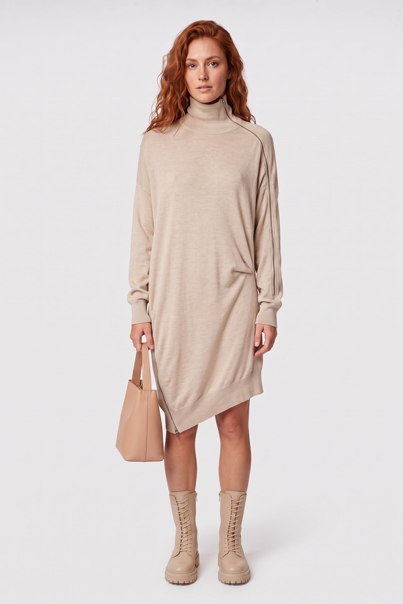 GAELYS DRESS BEIGE 1