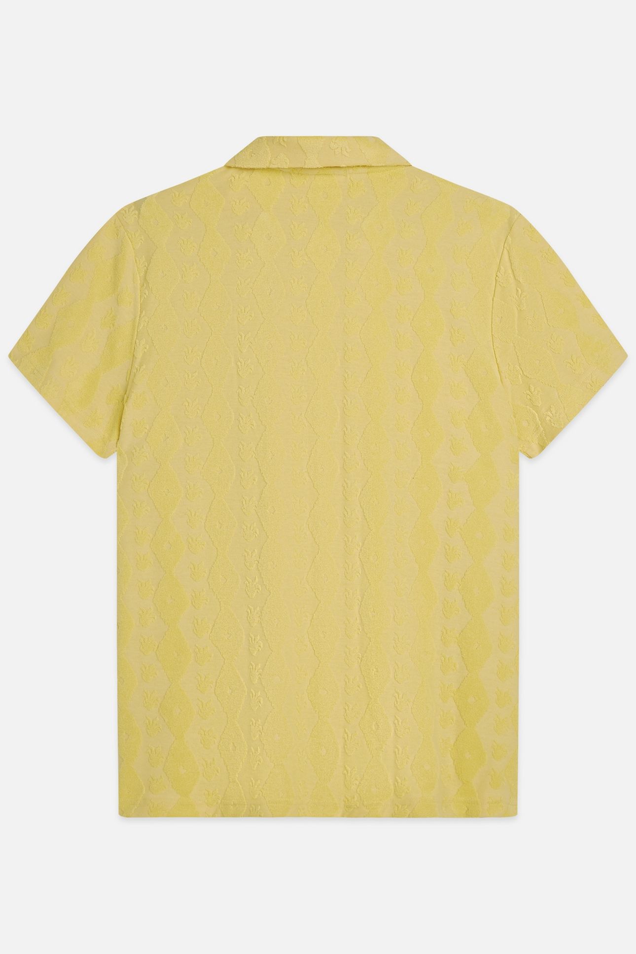 TERRY JACQUARD REGULAR-FIT SHORT-SLEEVED SHIRT MED YELLOW 2