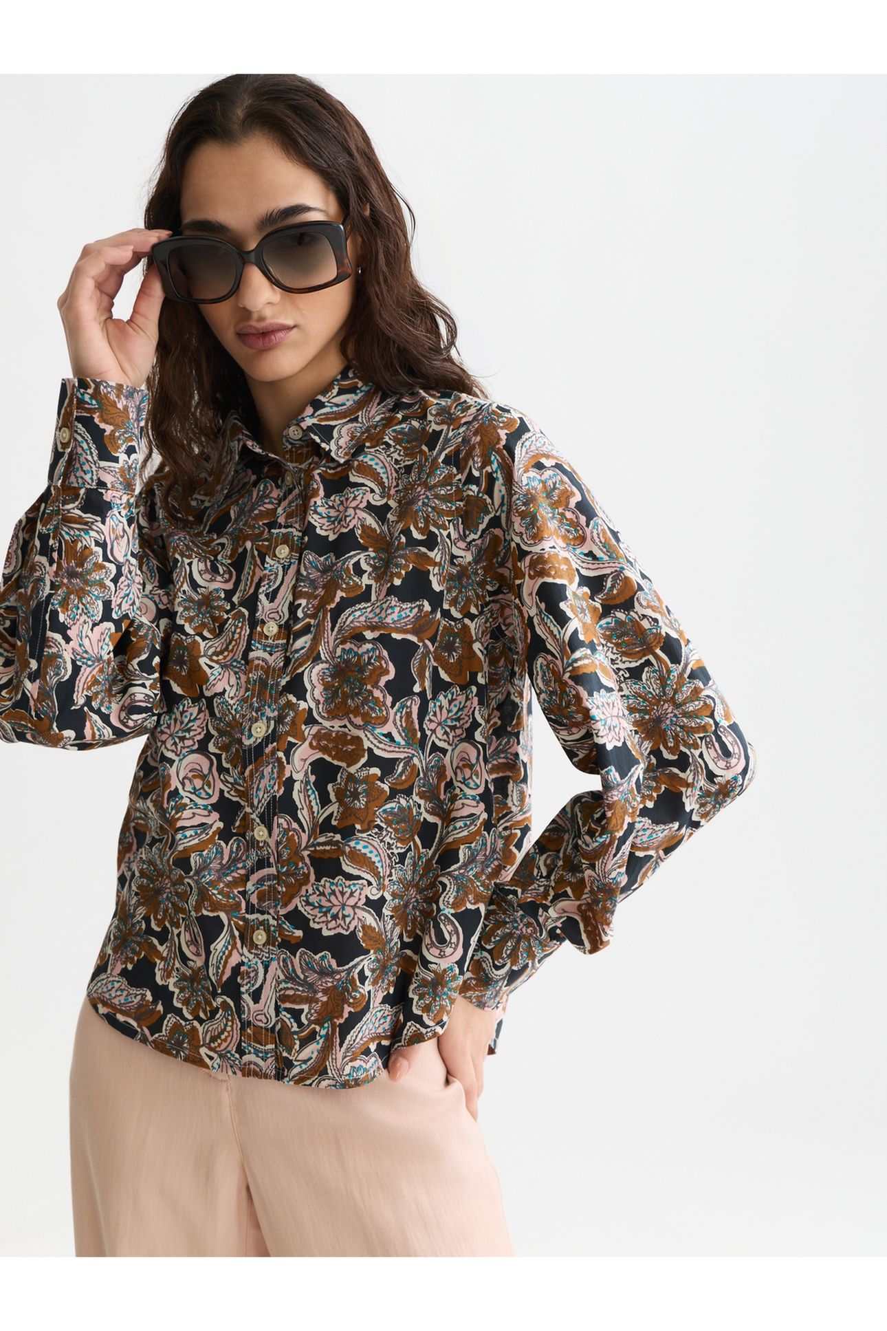 PRINTED RELAXED FIT SHIRT LUCKY BANDANA MULTI METEORITE 6