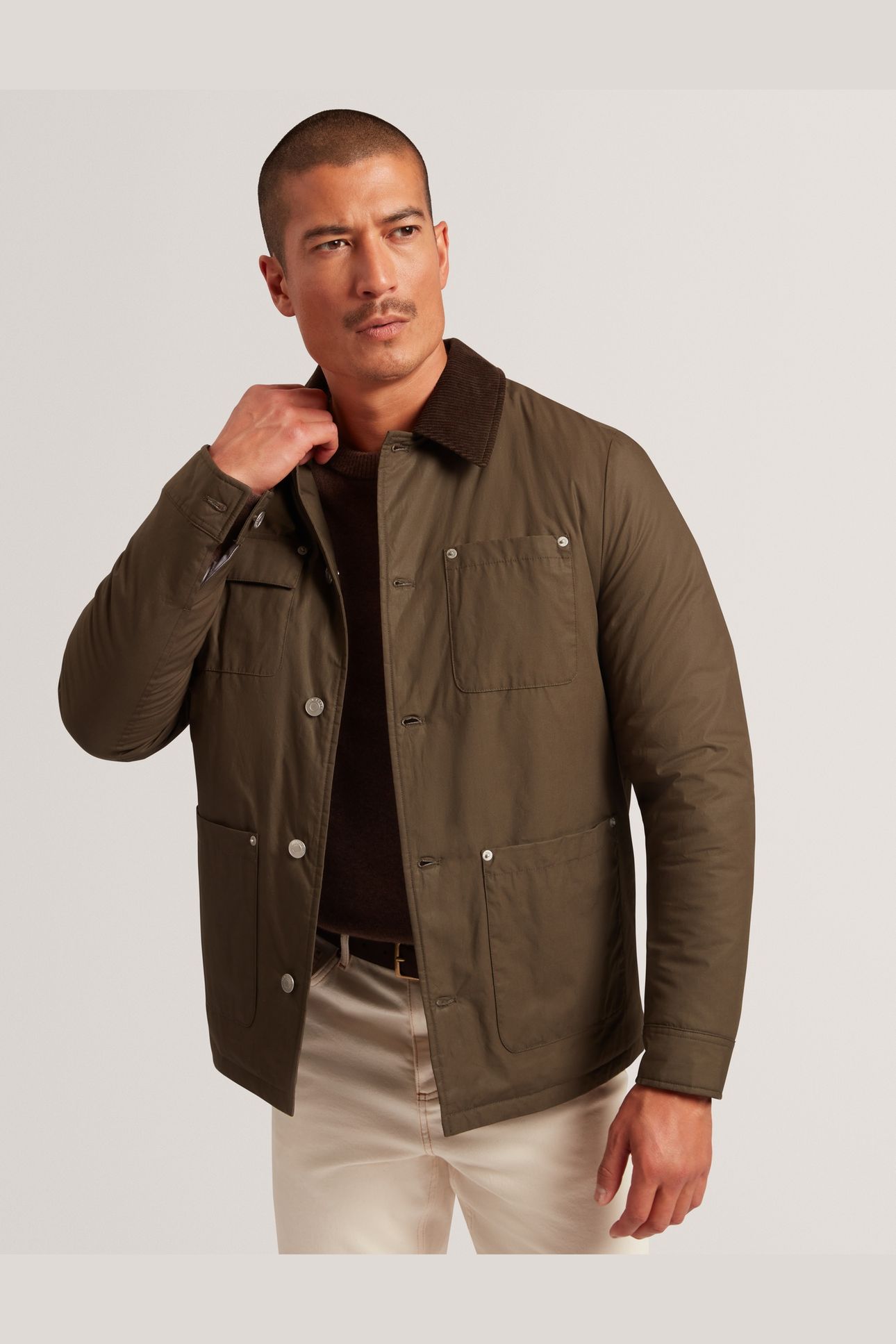 WAXED CHORE JACKET KHAKI 1