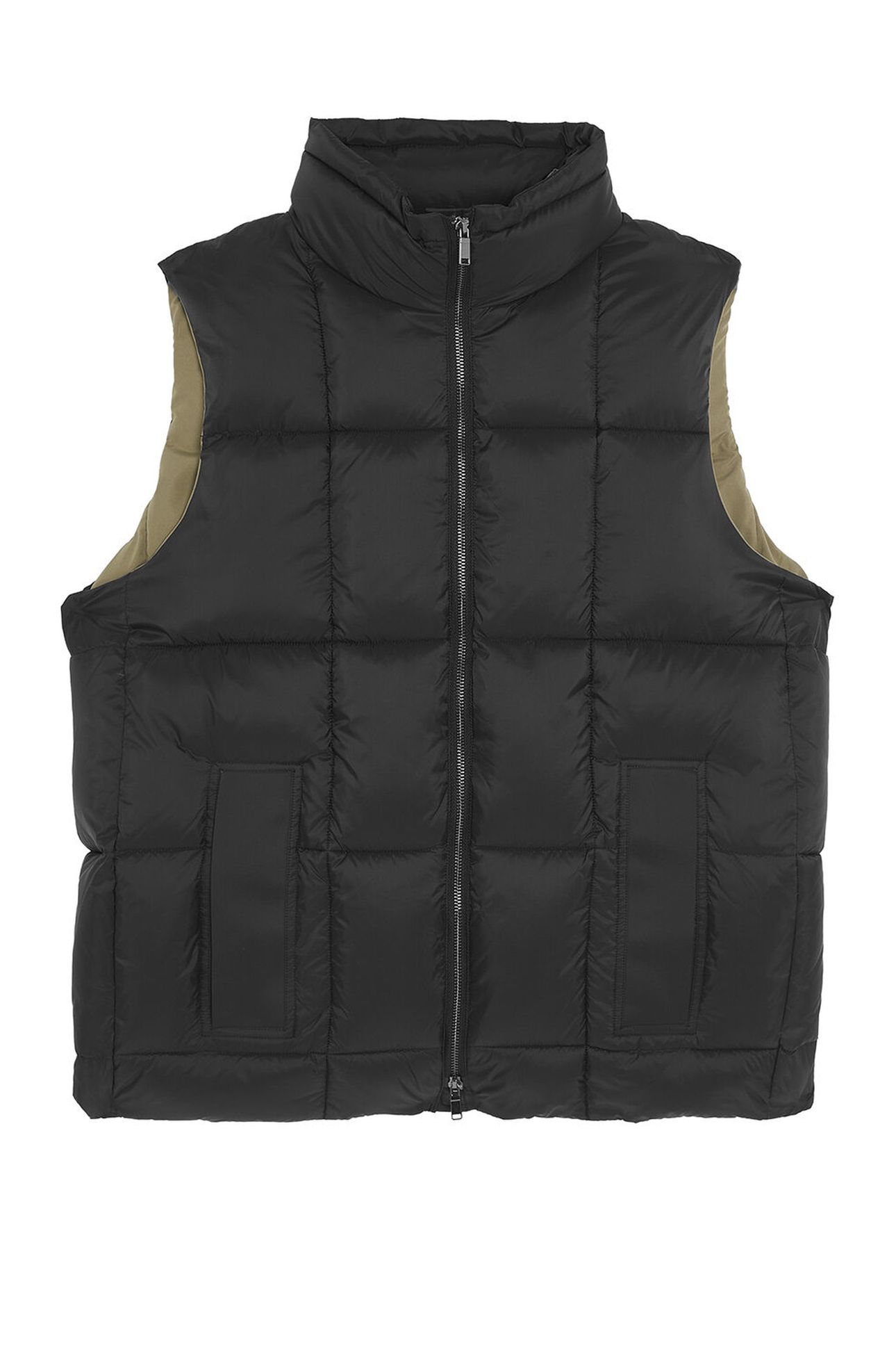 SQUARE WADDED COCOON GILET LACQUER 4