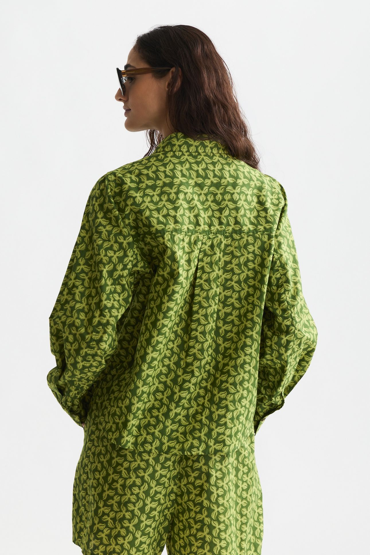 PRINTED RELAXED FIT SHIRT MINI CACTUS GARDEN GREEN 2