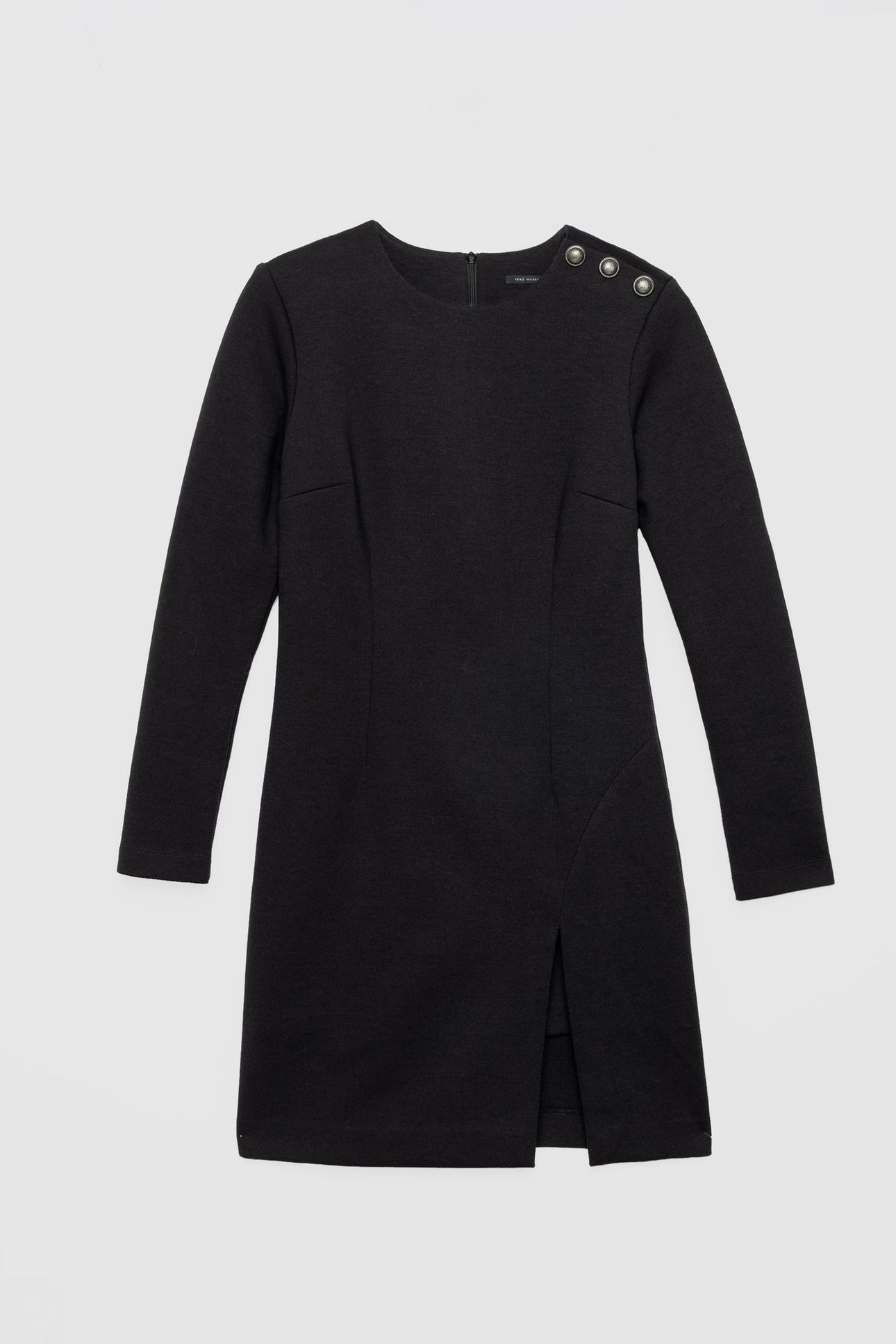 BLACK MILANO KNIT SPLIT DRESS 4