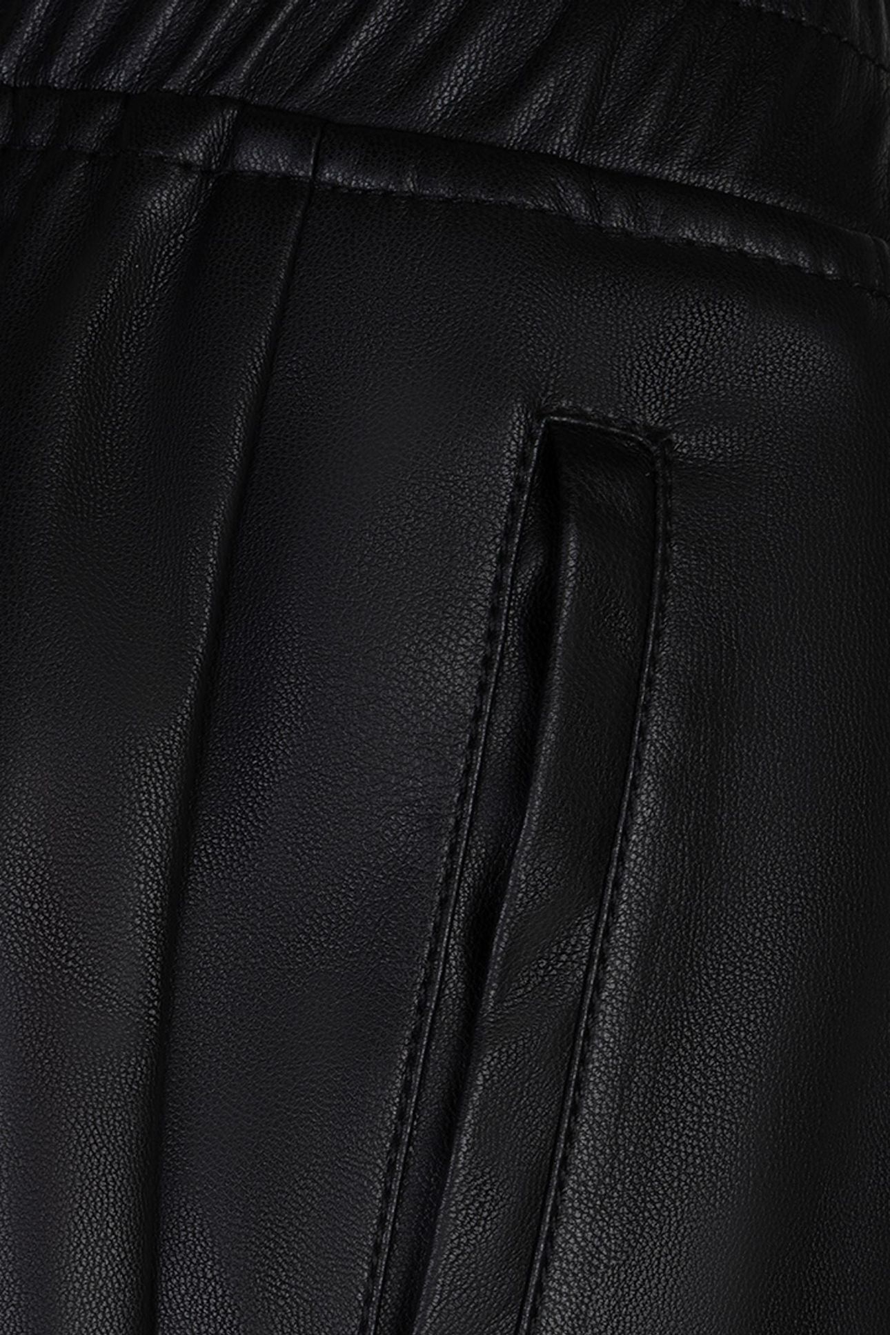 TROUSERS JOGGER VEGAN LEATHER BLACK 6