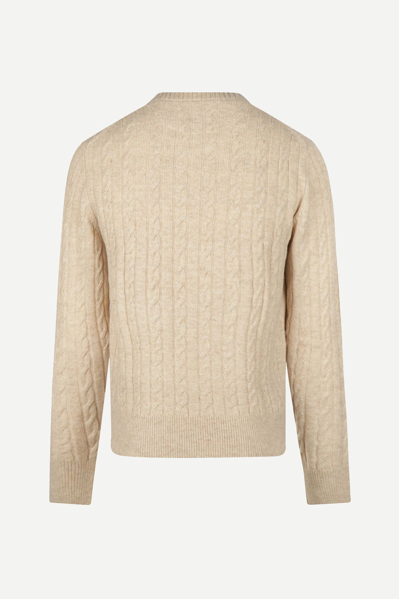 CABLE CREW NECK SWEATER STONE 4