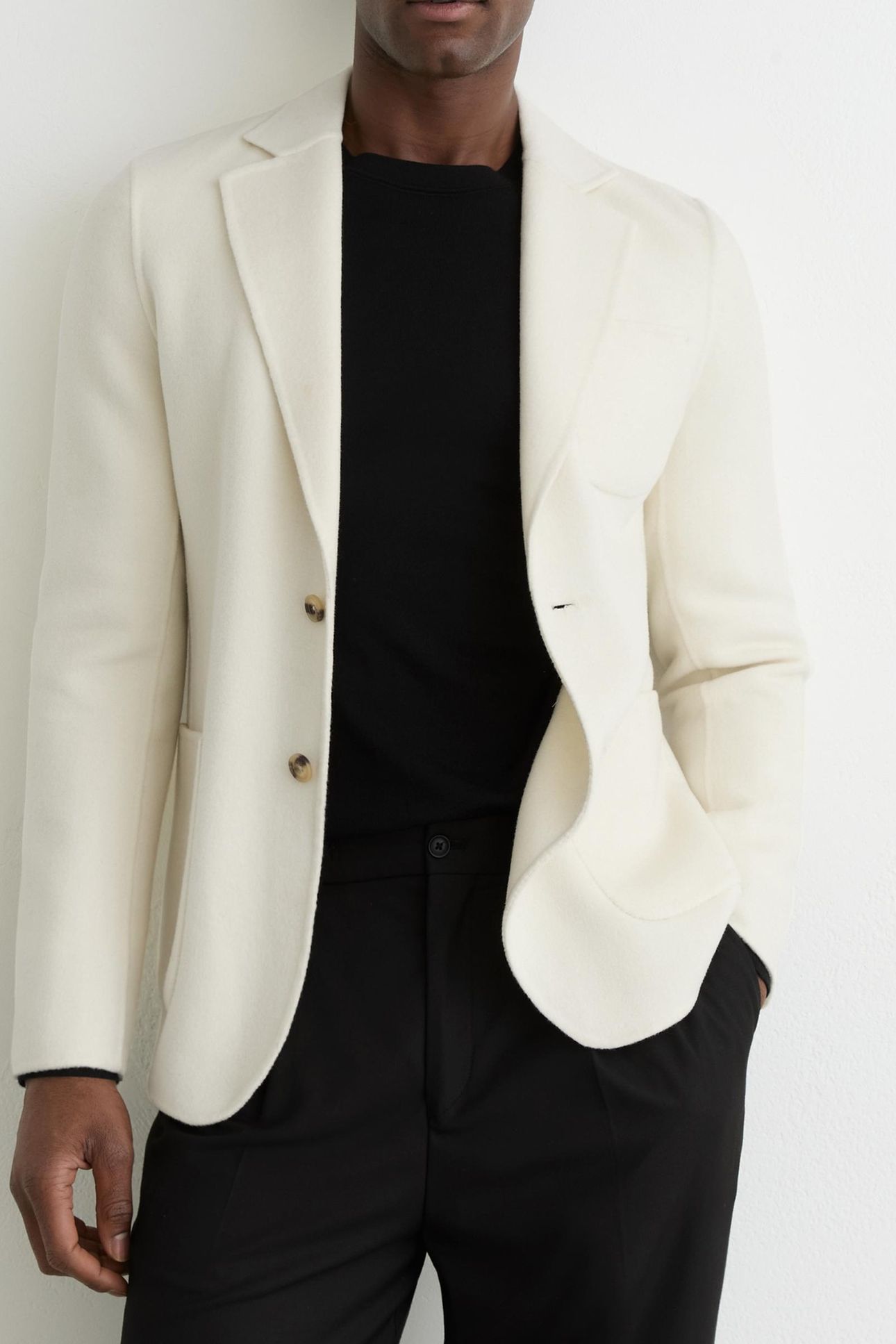 SB 2B NOTCH SPLITABLE WOOL BLAZER OFF WHITE 2