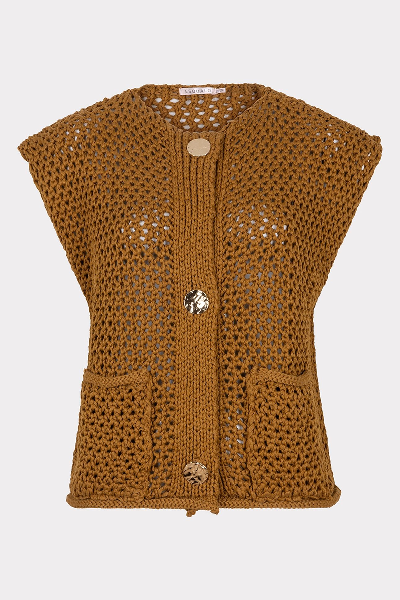 CARDIGAN GILET FANCY BUTTONS OLIVE 1