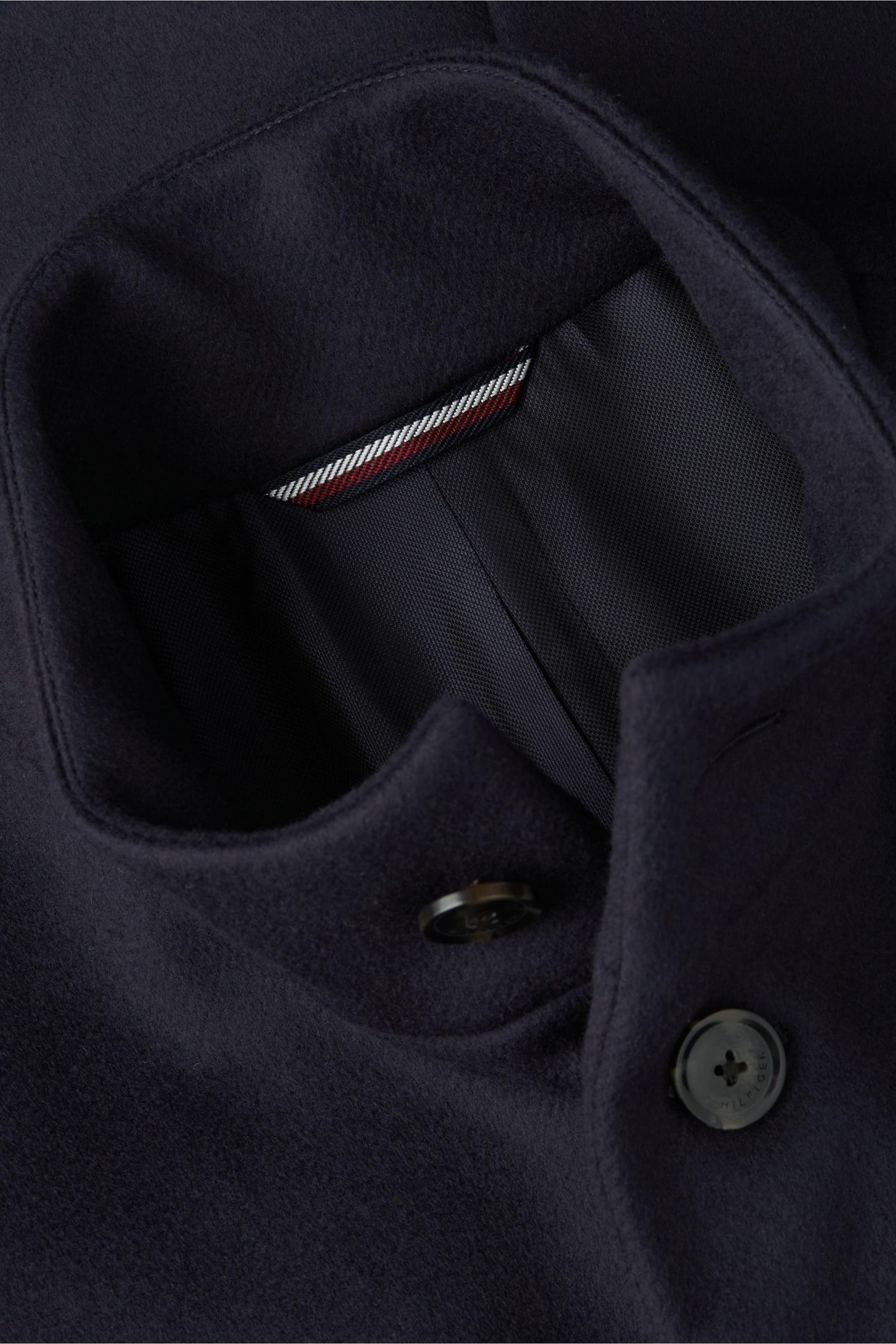 NY WOOL STAND COLLAR NAVY BLUE 7
