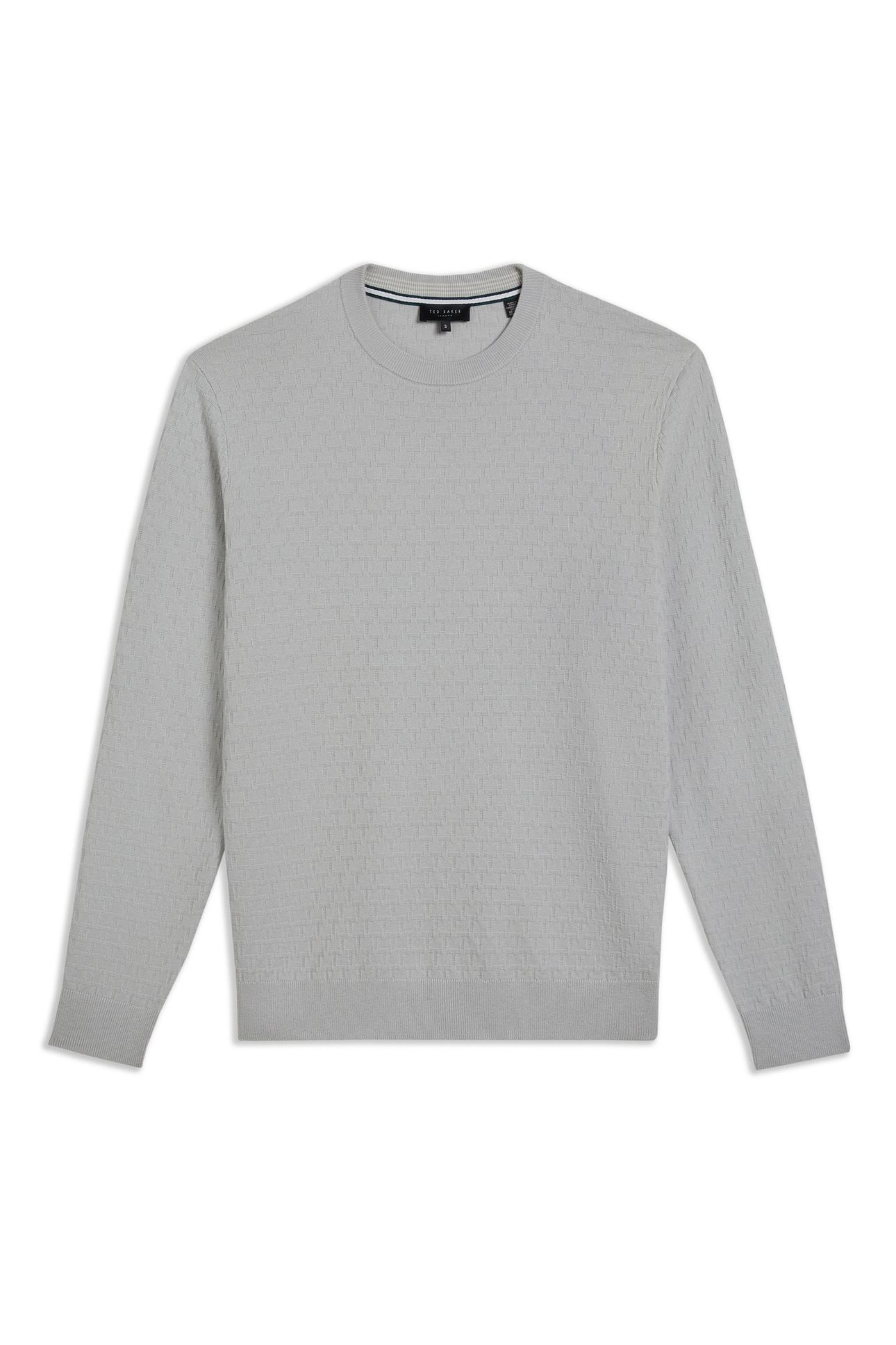 DARTELL LS REGULAR T STITCHED CREW NECK GREY 3