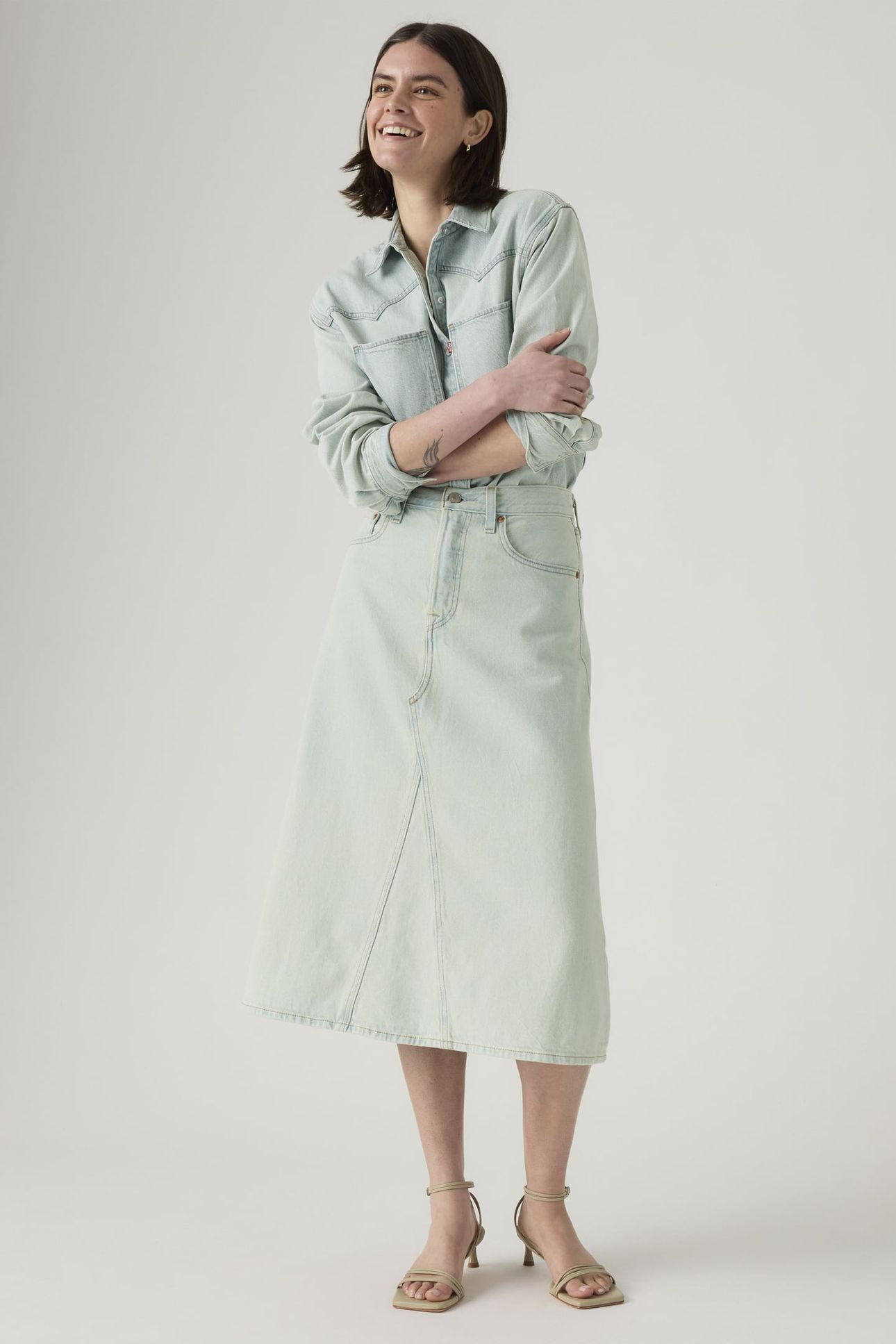 HIGH RISE A-LINE DECON SKIRT 6