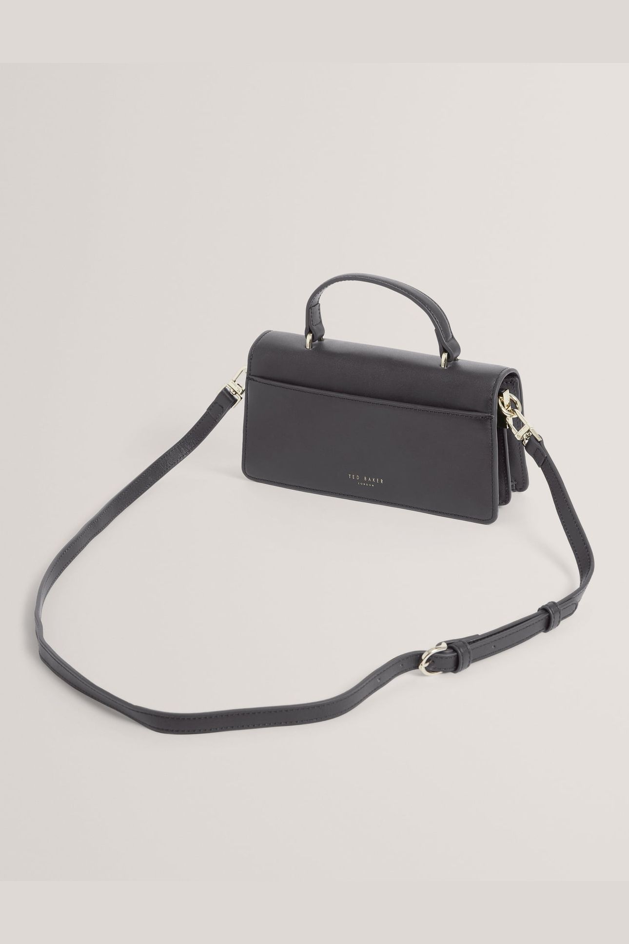BAR DETAIL ELONGATED TOP HANDLE BAG NAVY 2