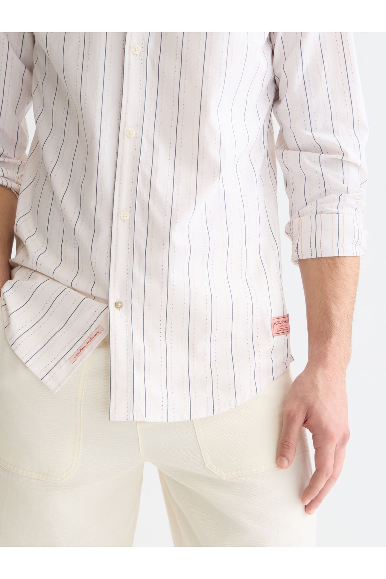 YARNDYED DOBBY REGULARFIT SHIRT WHITE TRADITIONAL 7