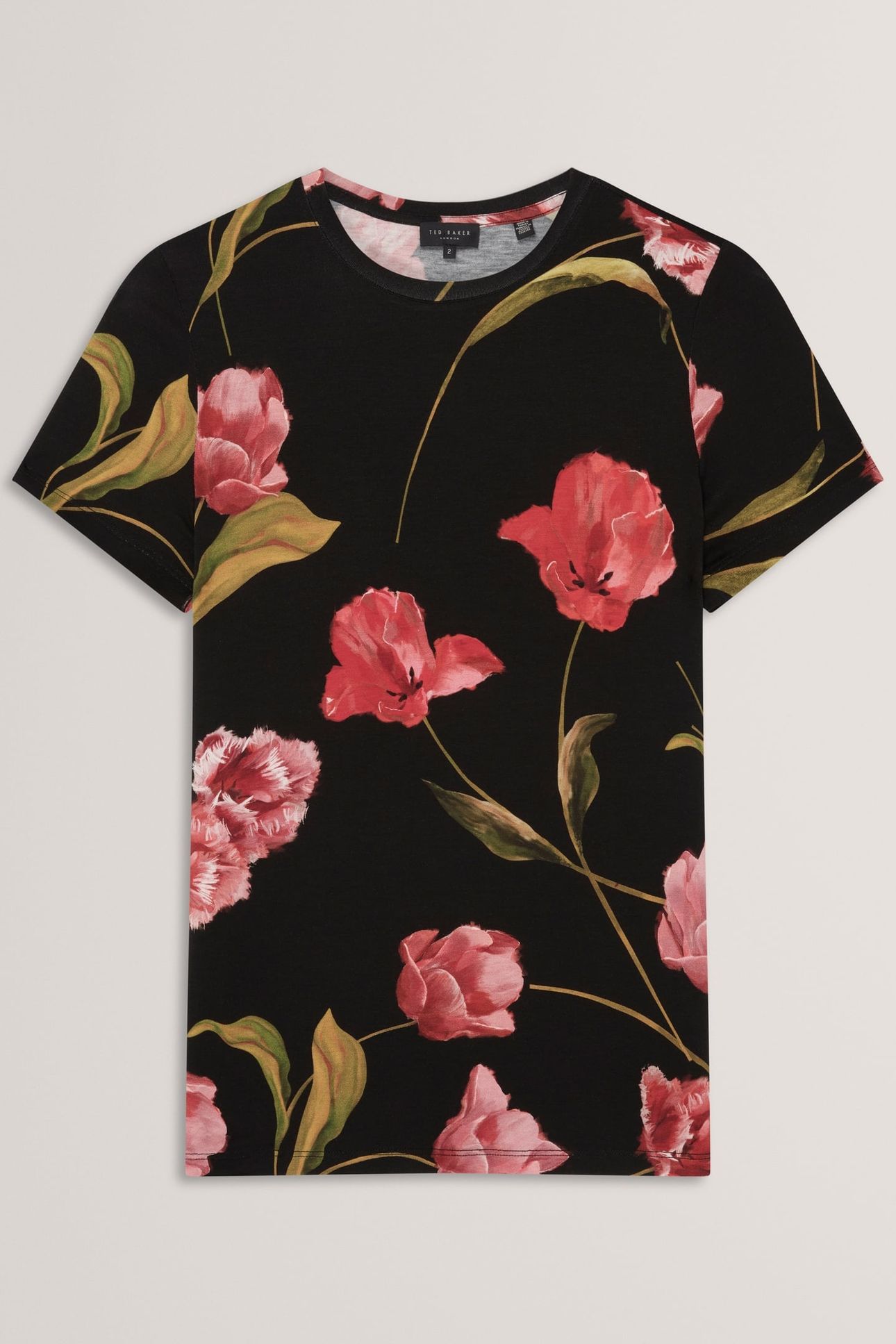 PRINTED FITTED TEE BLACK 3