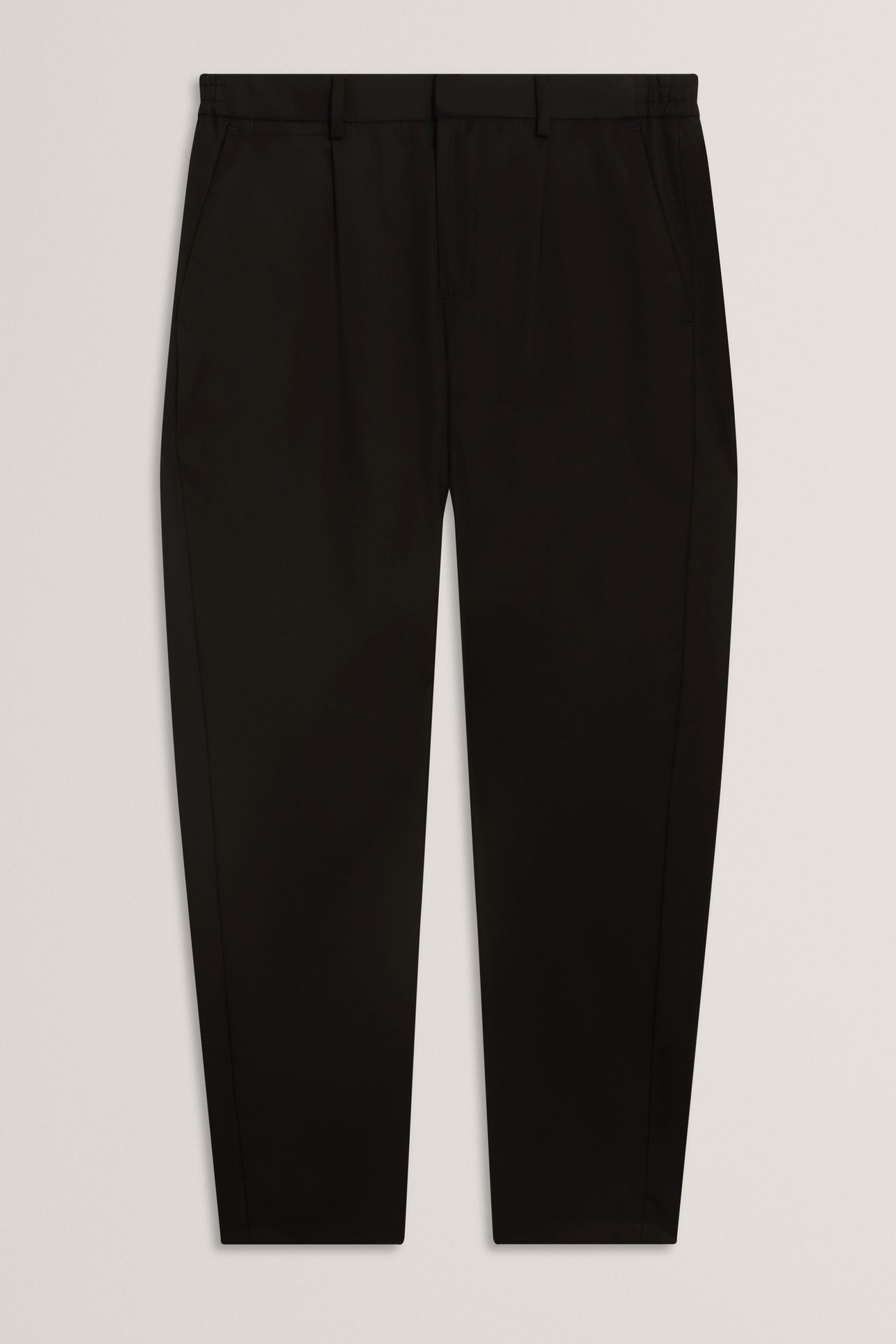 TAPERED FIT WOOL BLEND TROUSER BLACK 3