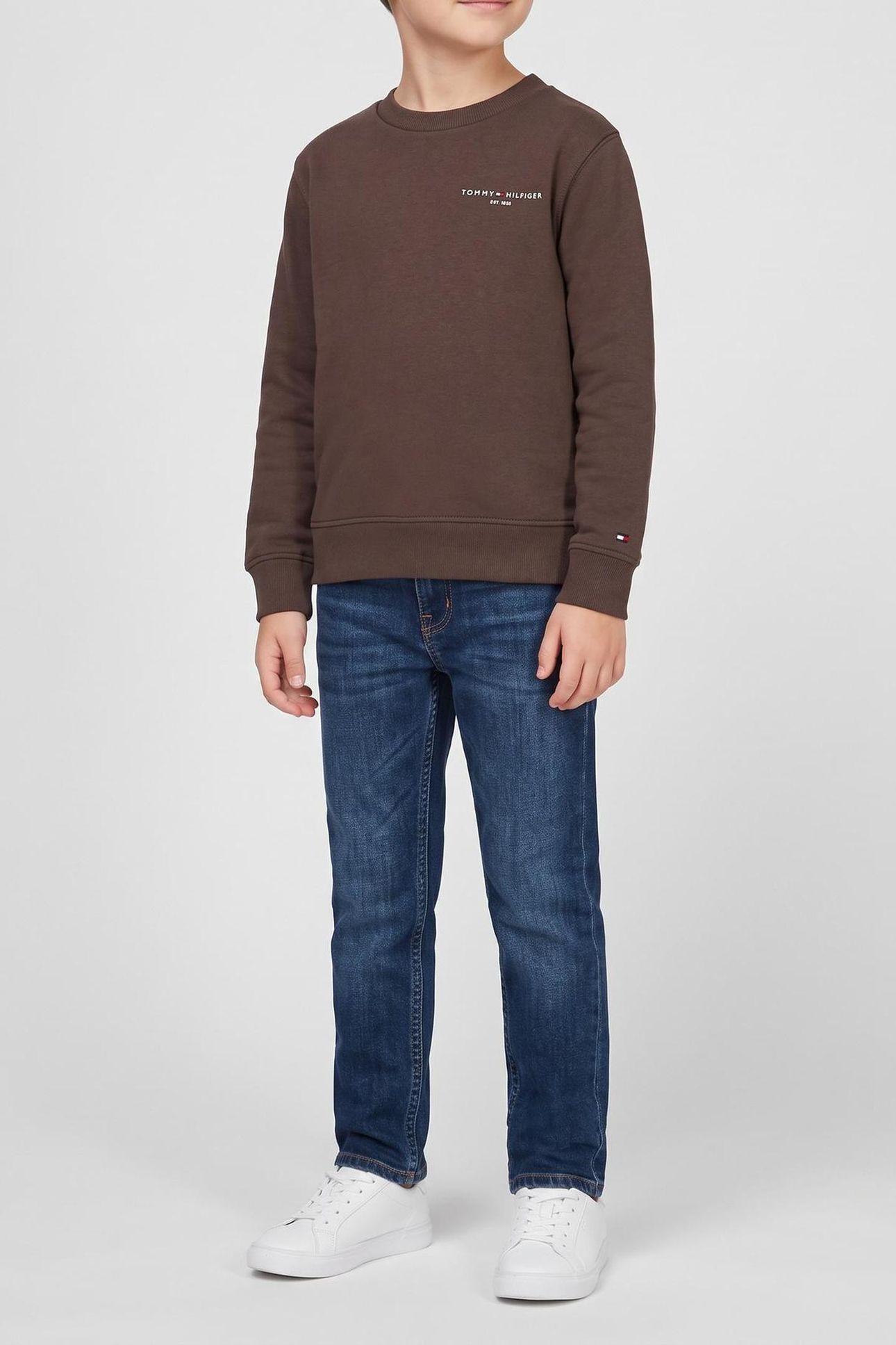 UNISEX MINI CORP C-NECK SWEATER BLACK WALNUT 1
