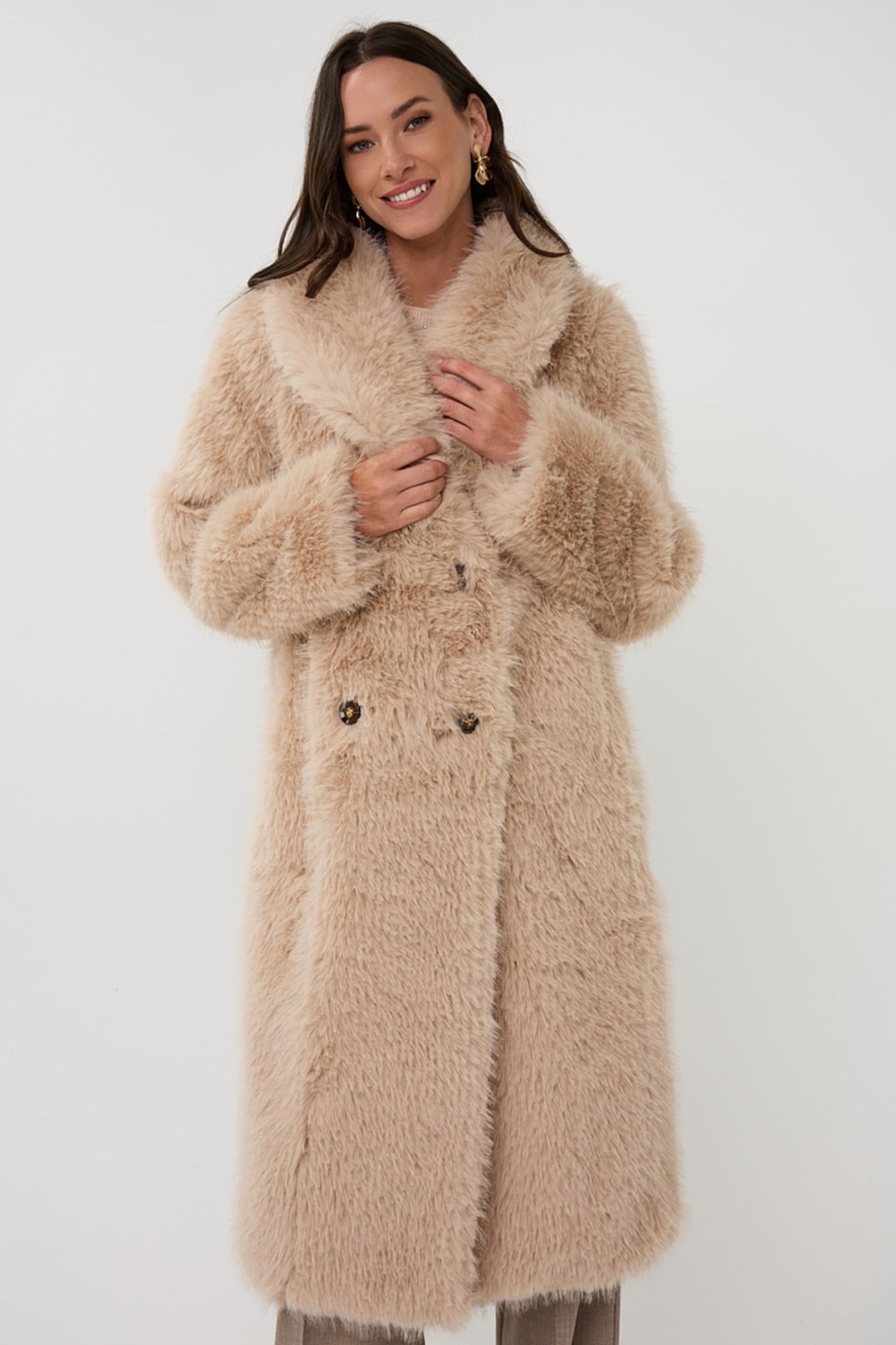 COAT HAIRY LONG SAND 2