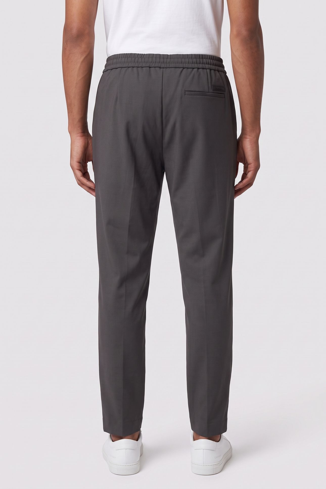 SLIM TAPERED KNIT PANTS DARK GREY 2