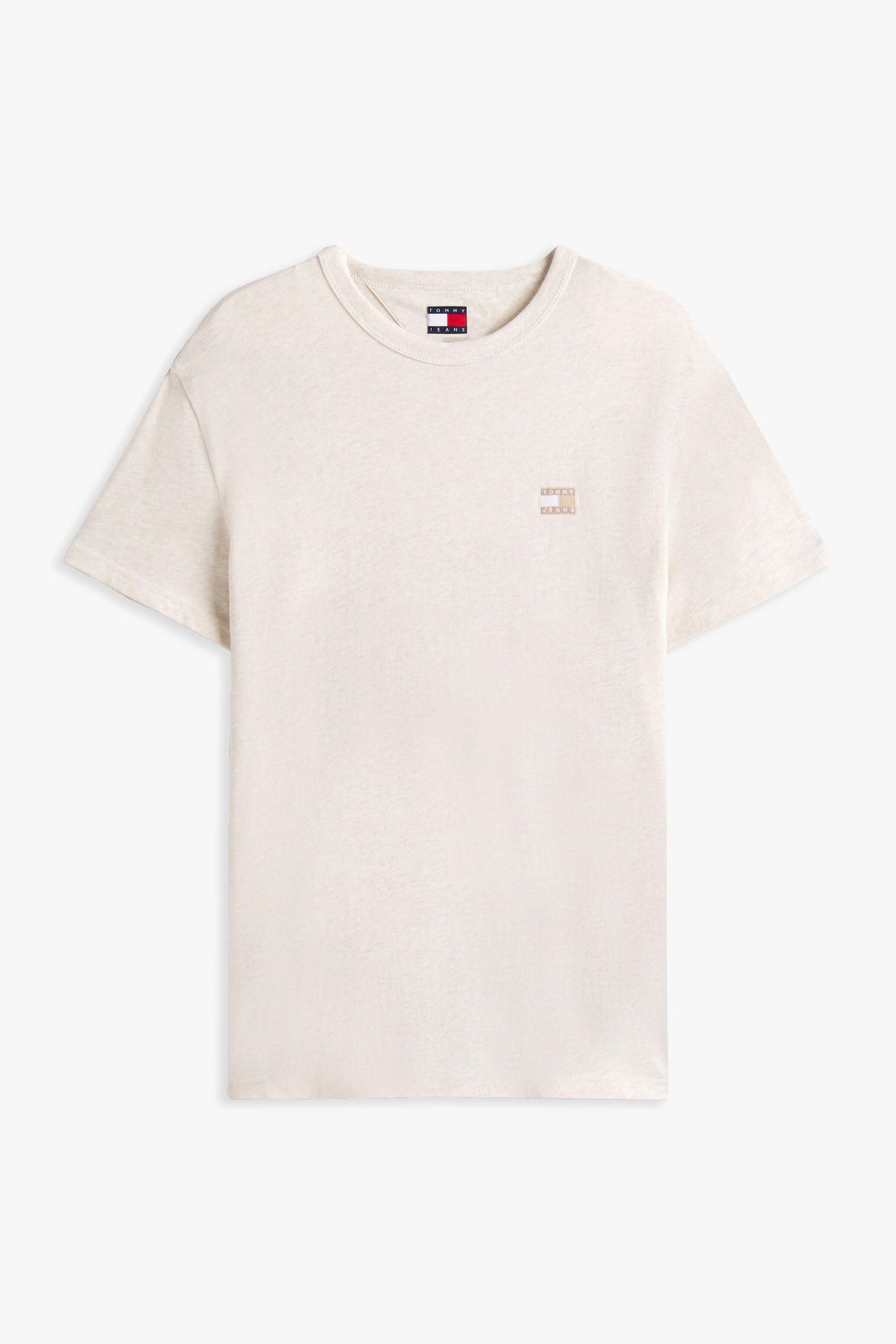 TJM REG BADGE TEE OAT MARL HEATHER TONAL 4