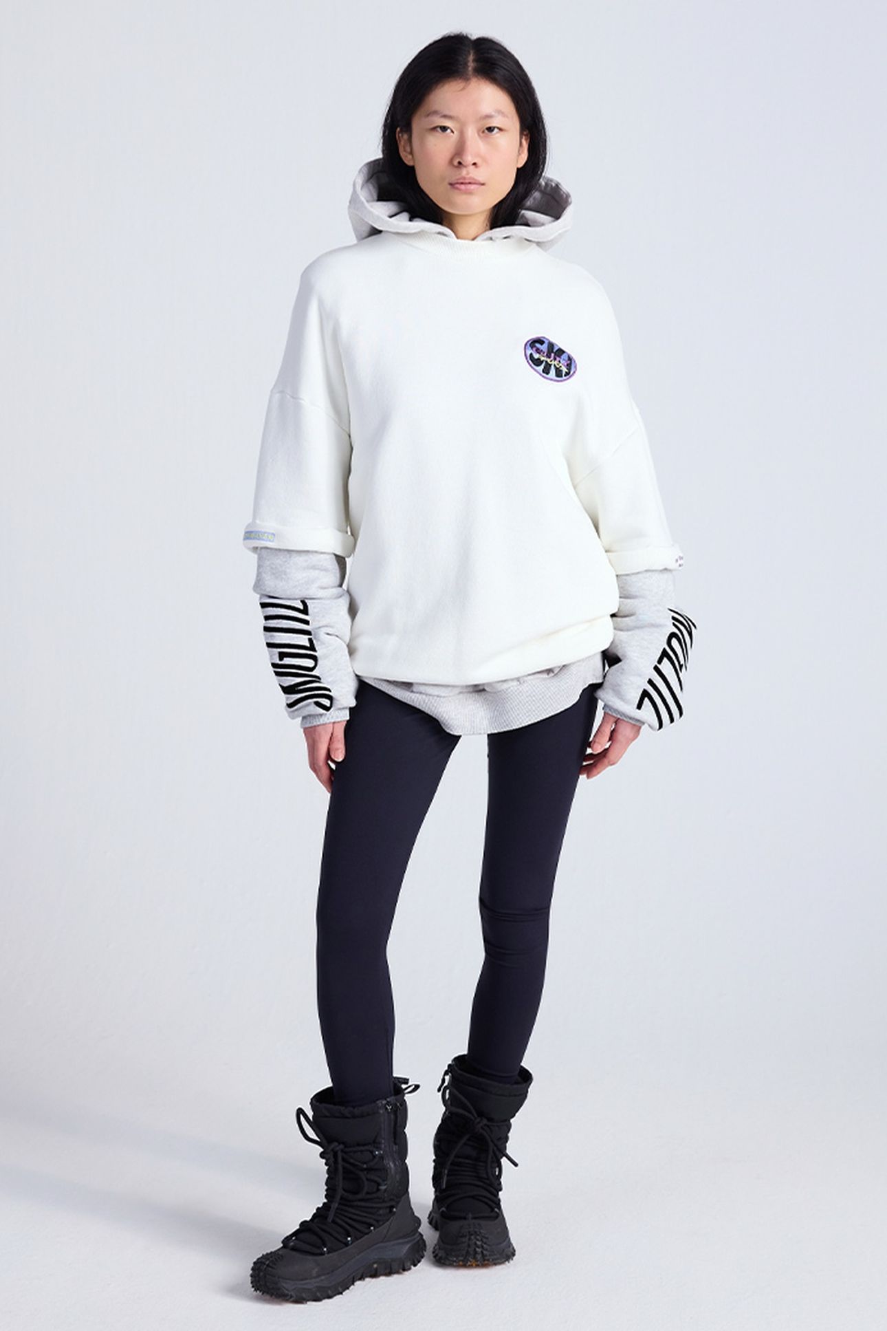 LOREN SWEATER DOUBLE SLEEVE SWEATER WHITE 2