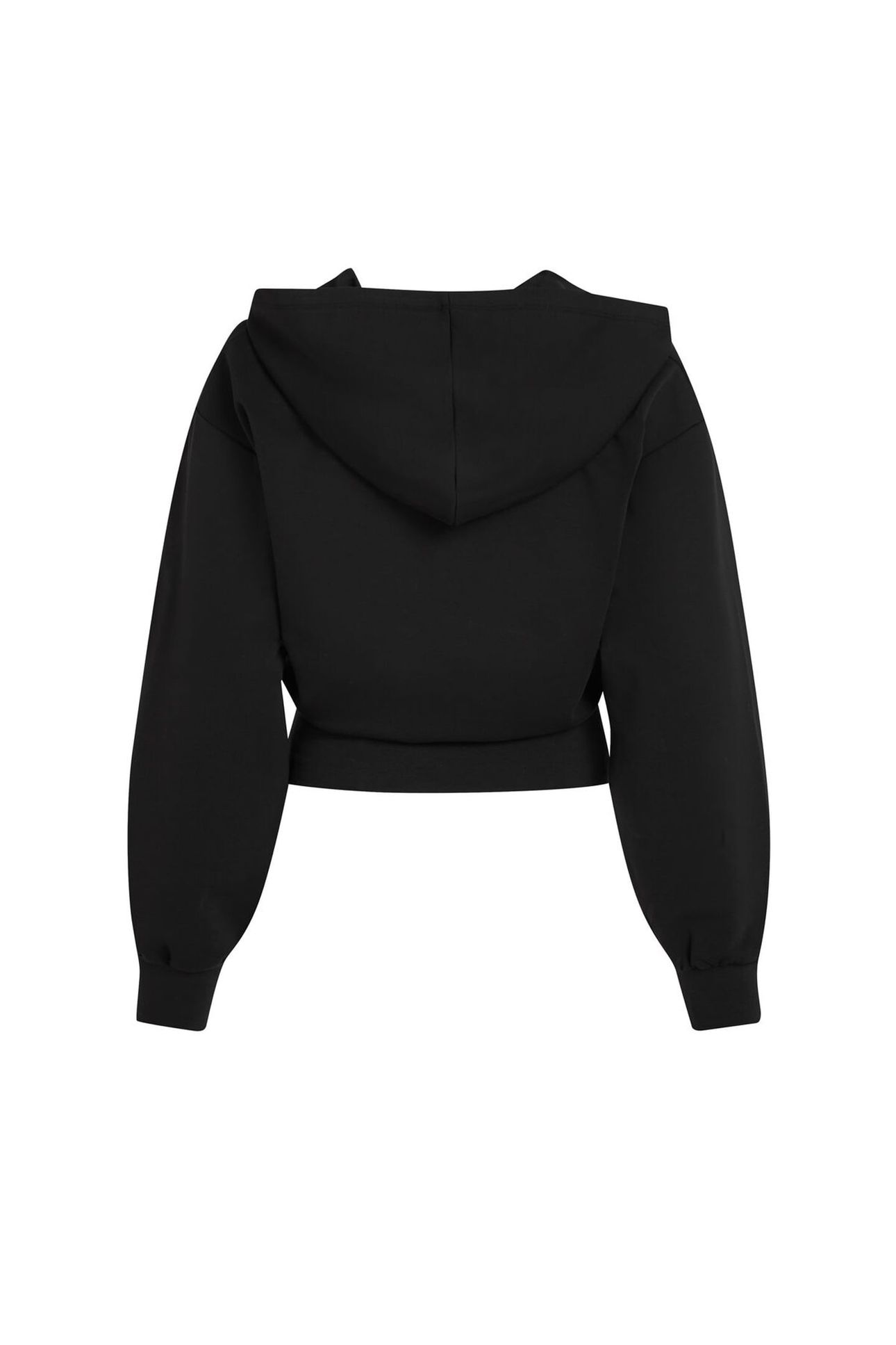 KLJ LACE TIE UP HOODIE BLACK 5