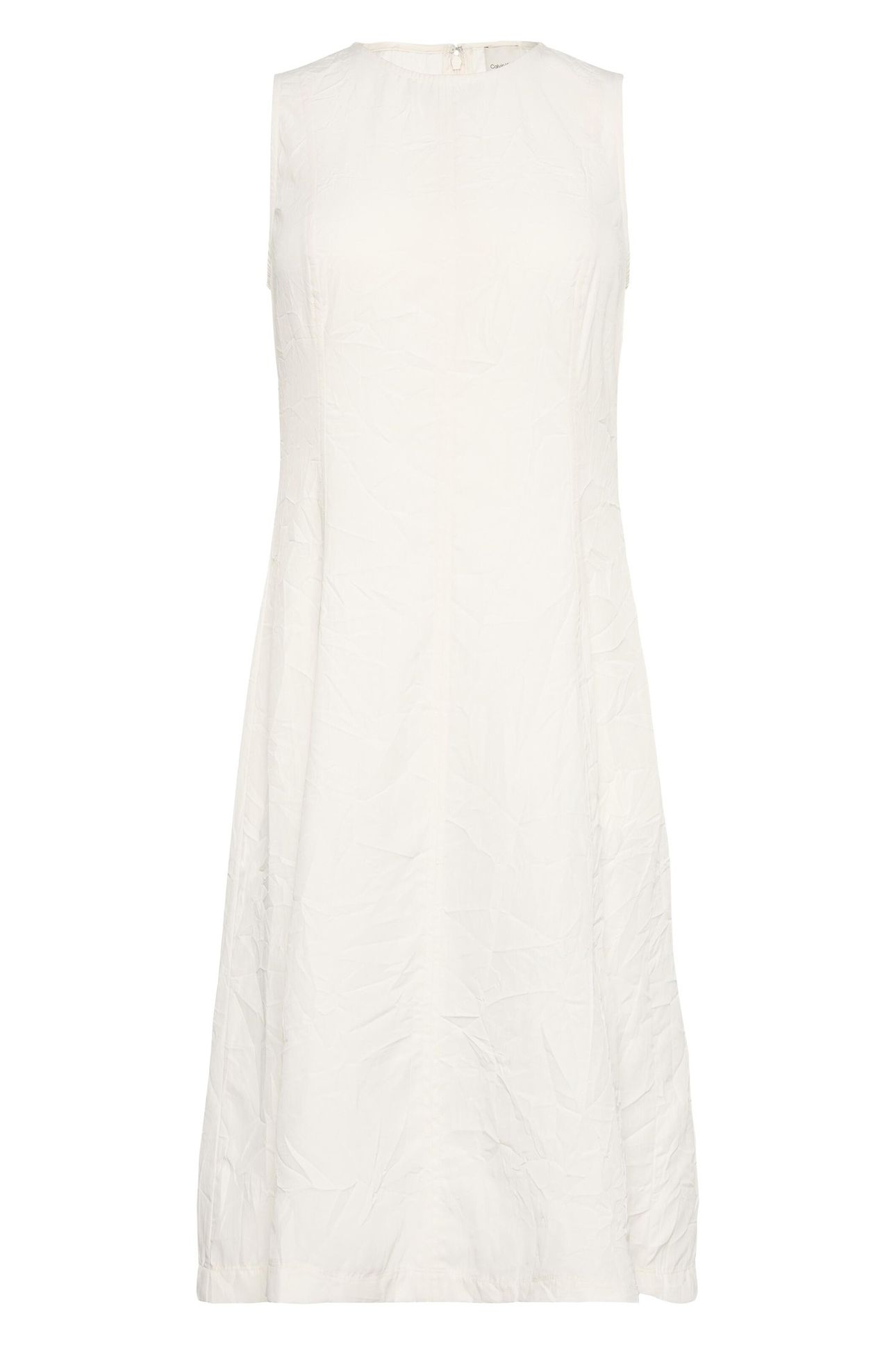 LINEN PANEL SL MIDI DRESS WHITE SAND 1