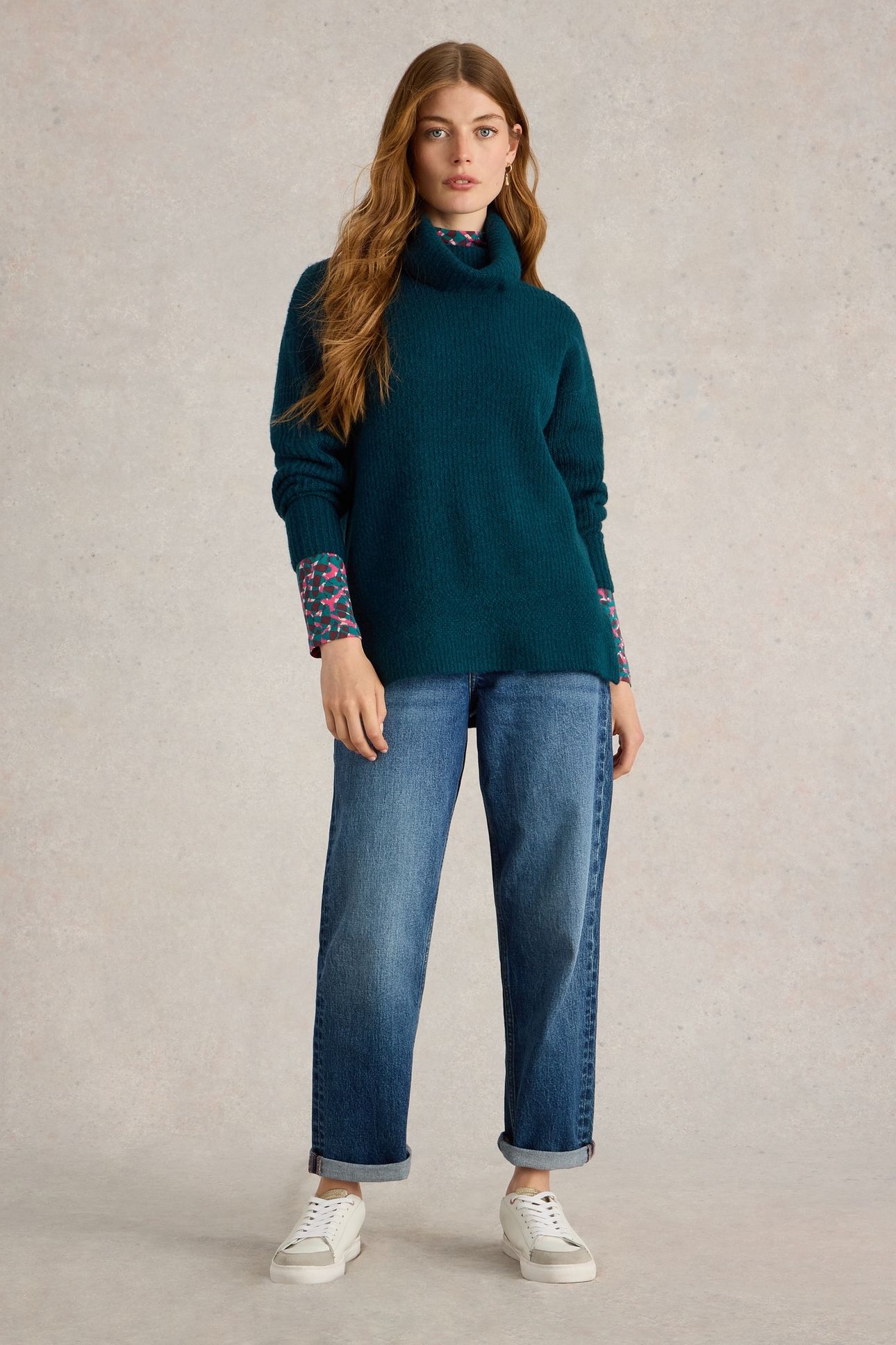 LOVELY RIB JUMPER MID TEAL 2