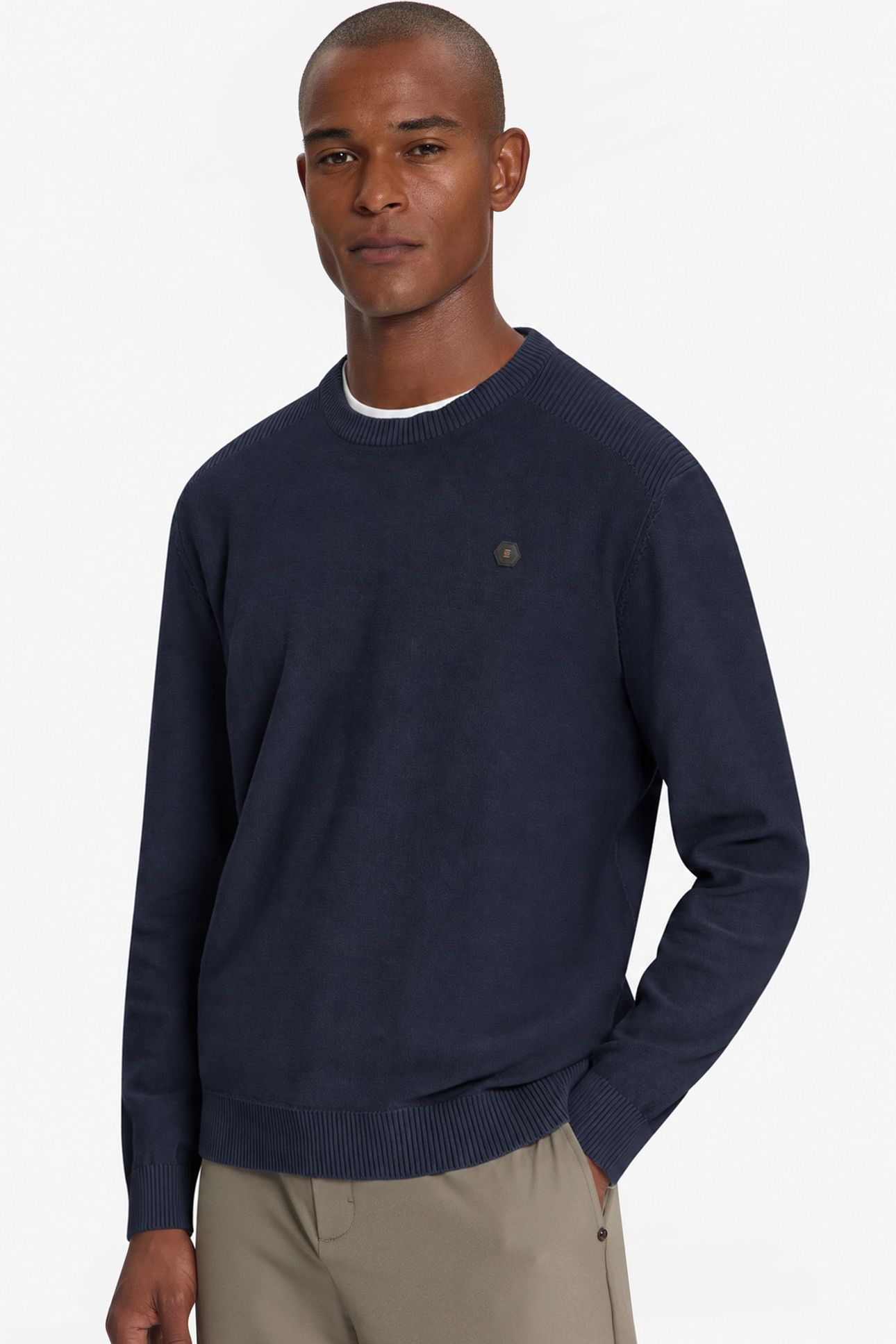 PULLOVER CREWNECK SHOULDER DETAIL DARK NIGHT 6