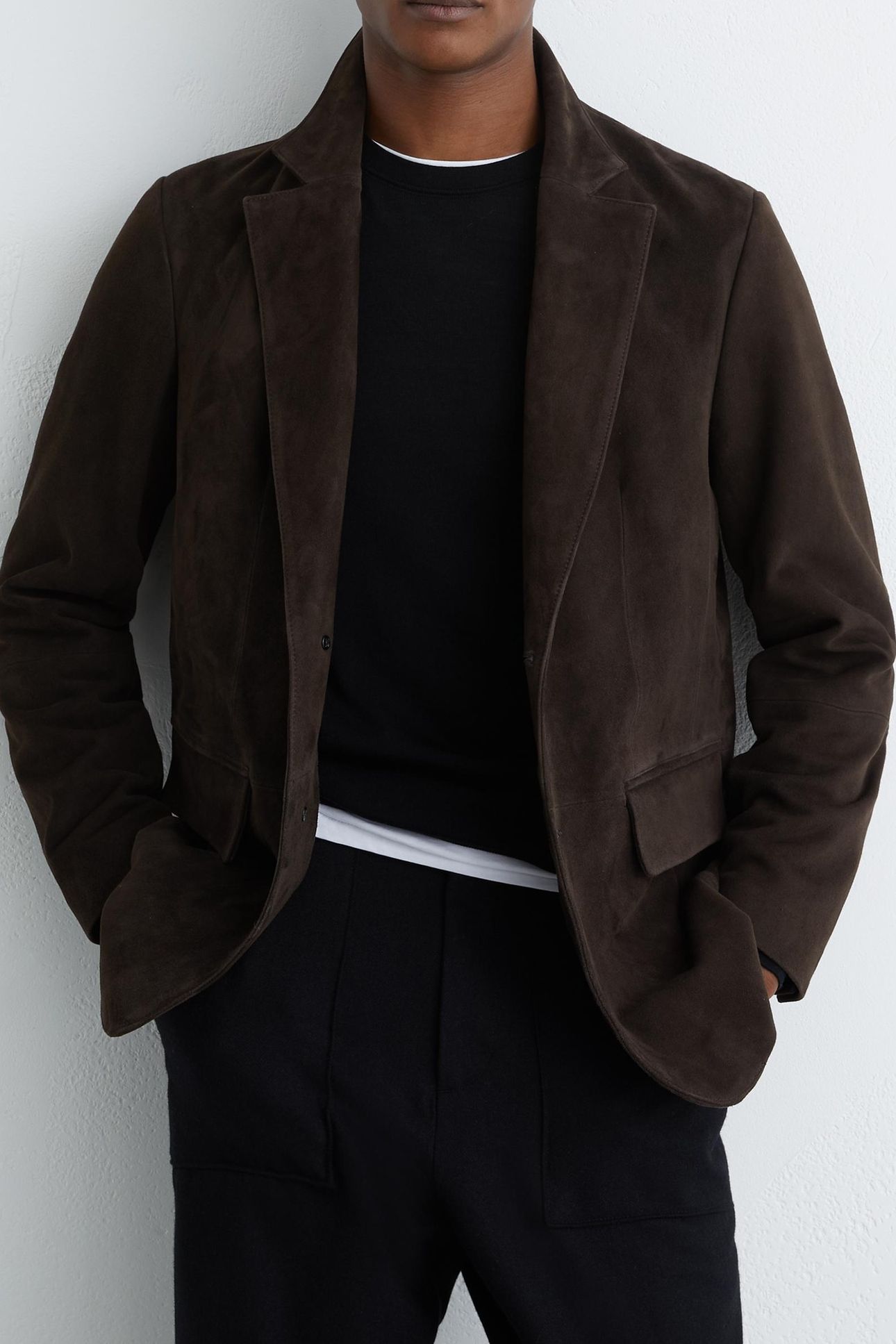SUEDE BLAZER CHOCOLATE BROWN 3