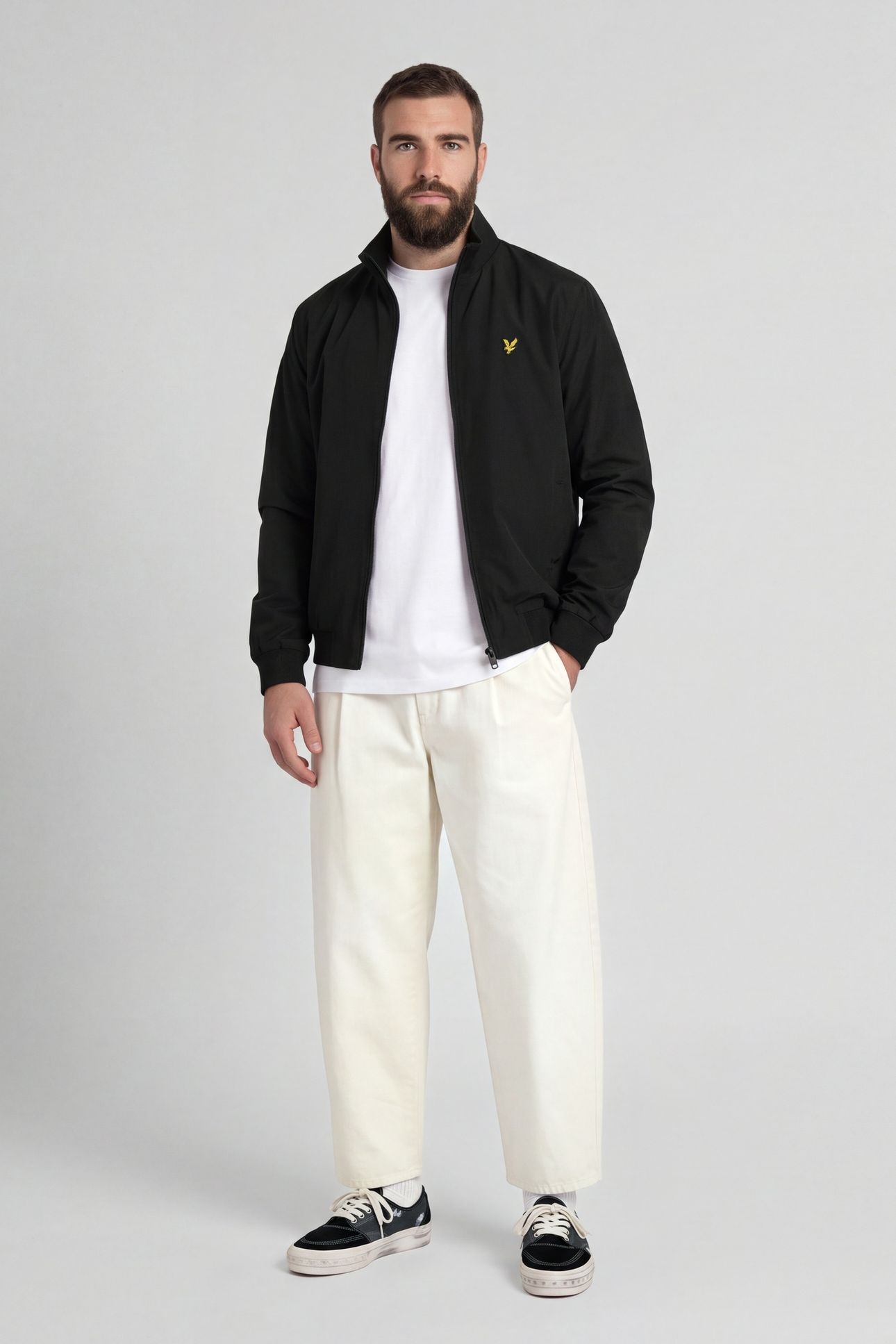 FUNNEL NECK SHELL JACKET JET BLACK 7