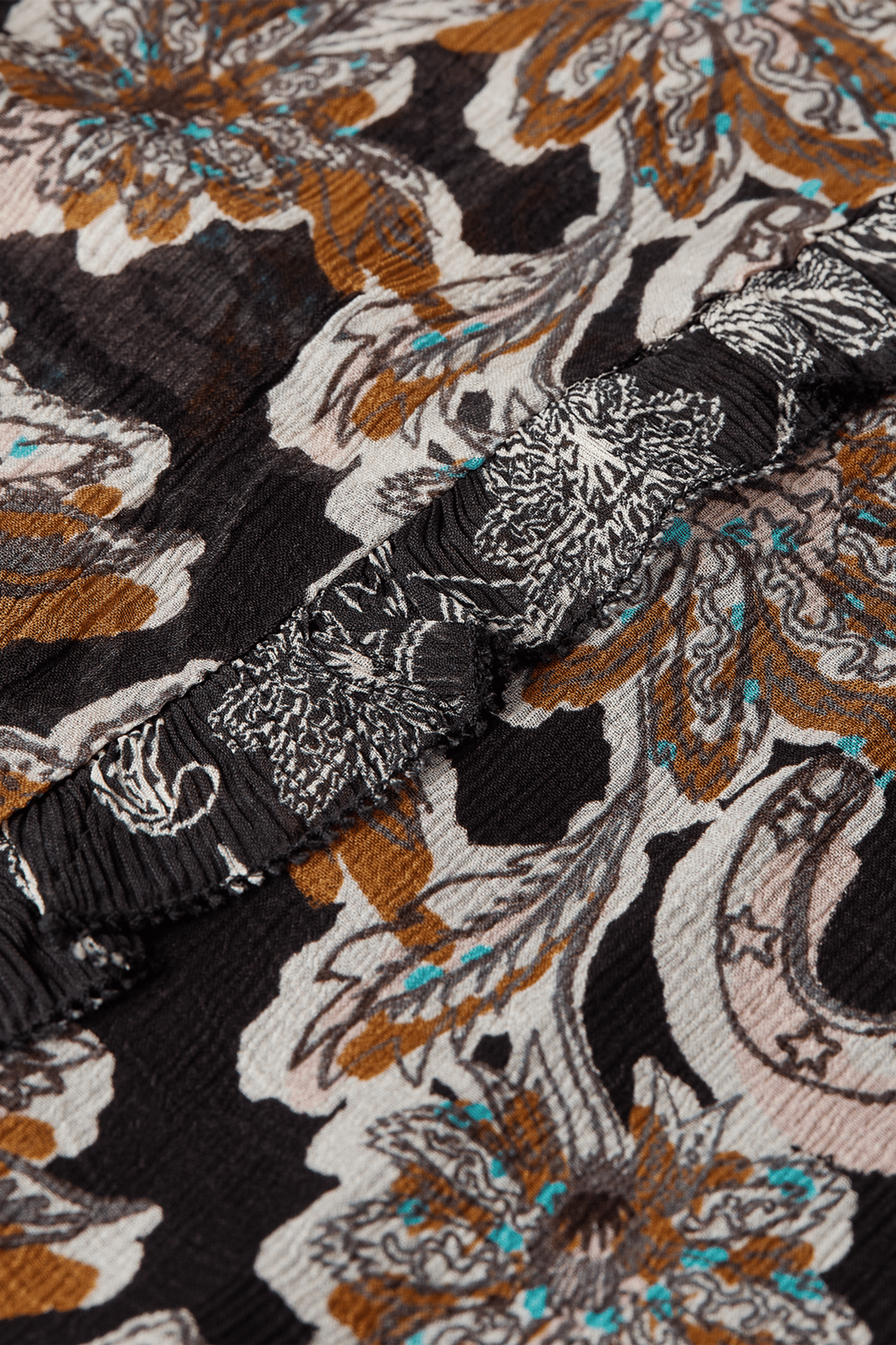 PRINTED CHIFFON TOP WITH RUFFLE DETAILS LUCKY BANDANA MULTI 7