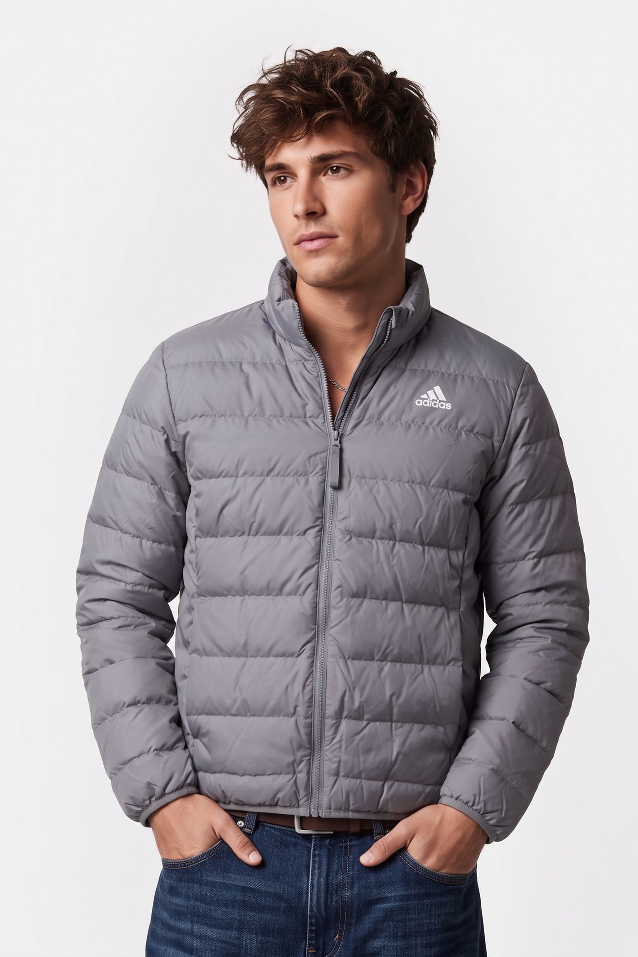 UNISEX ESSENTIAL LITE DOWN JACKET GREY 1