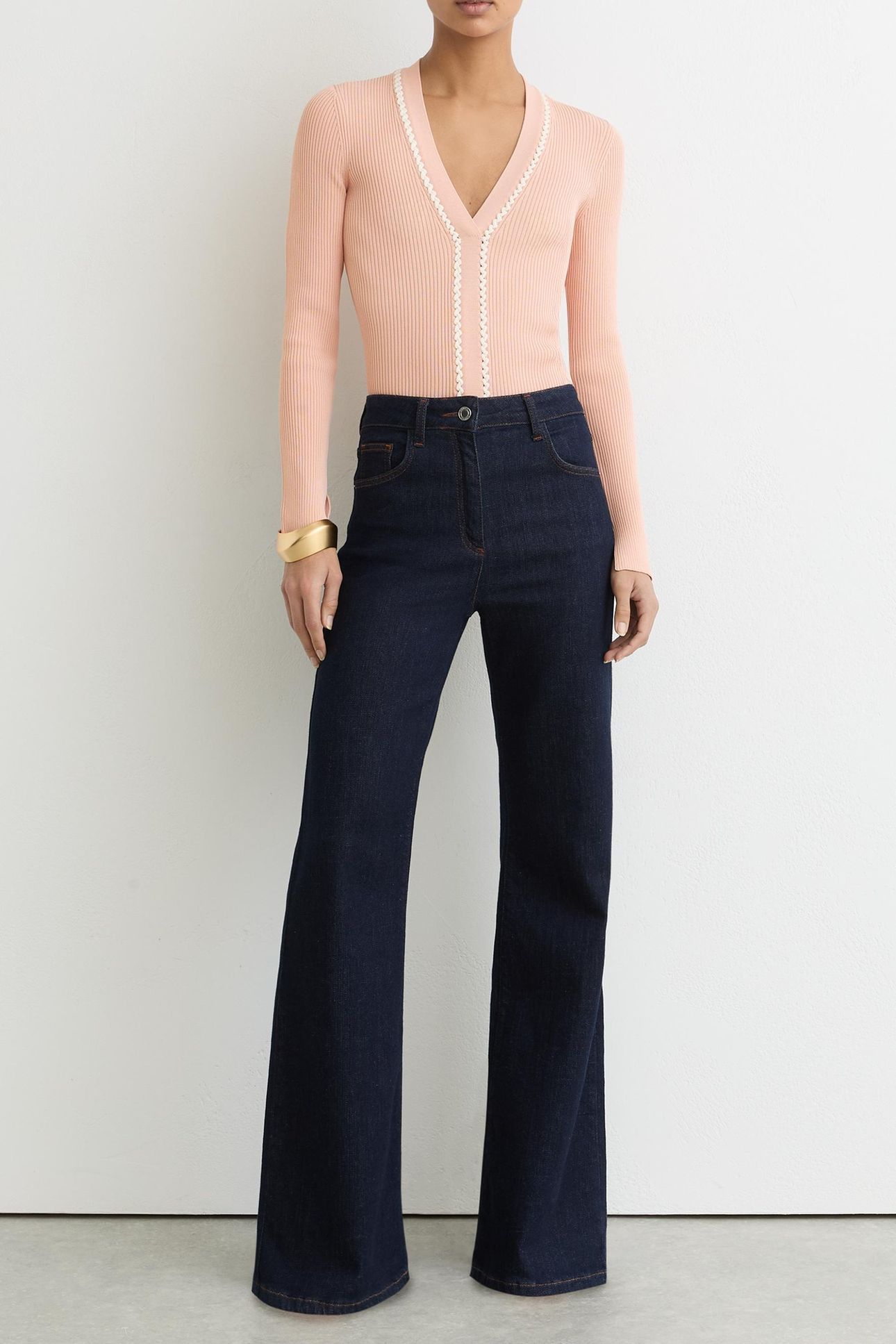 CRAFT STITCH TOP PINK/IVORY 3