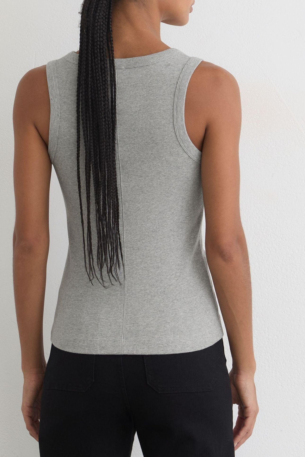 RIB VEST GREY MARL 3