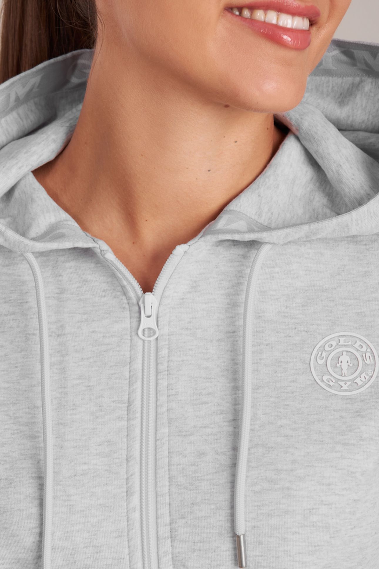 LADIES CROPPED HOODIE GREY 5