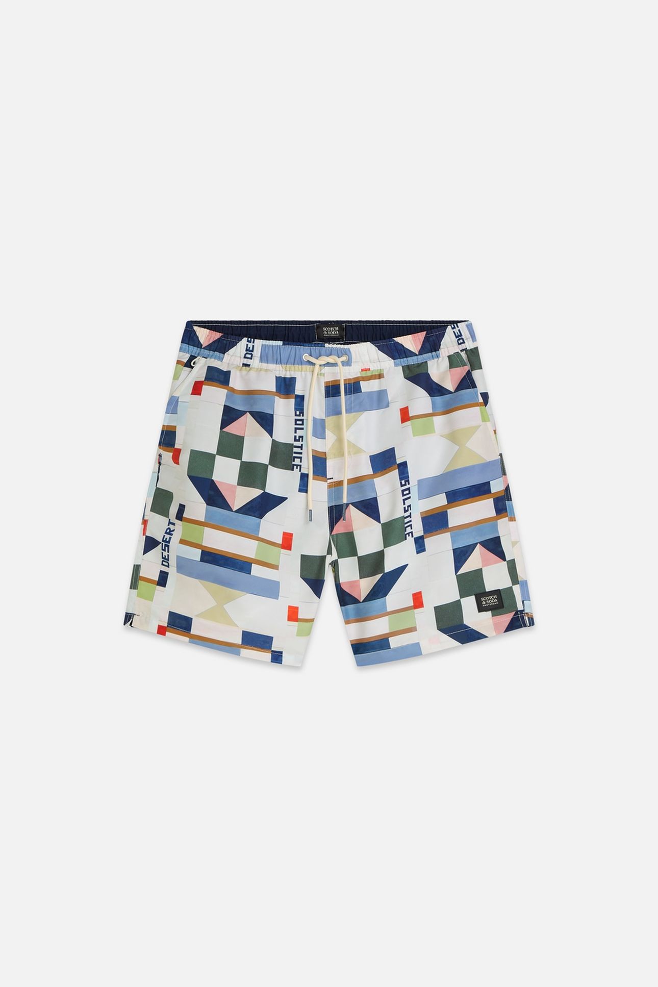 PRINTED MIDLENGTH SWIM SHORTS LIGHT BEIGE 1