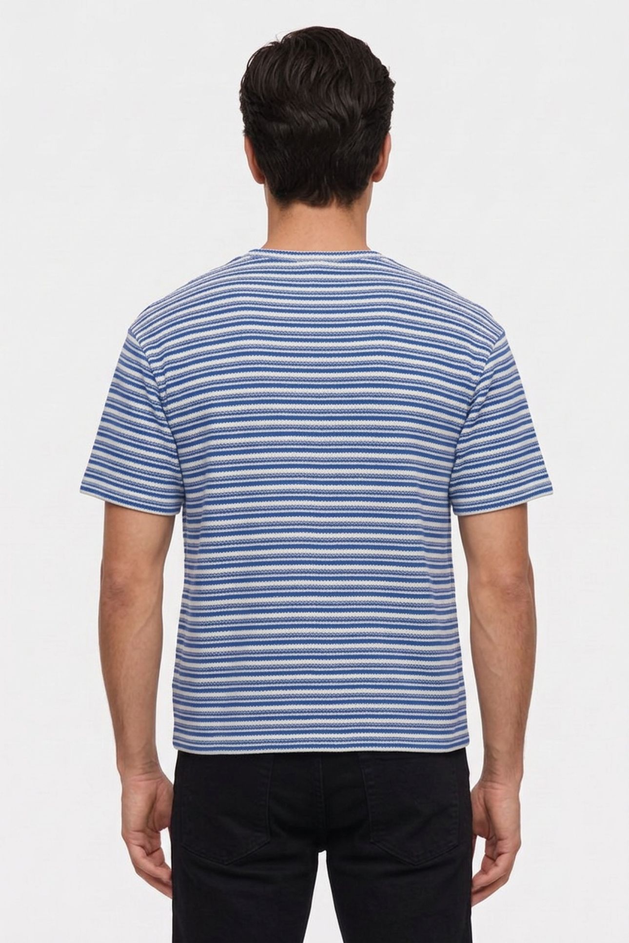 UNISEX T-SHIRT RAYAN BLUE/WHITE 3