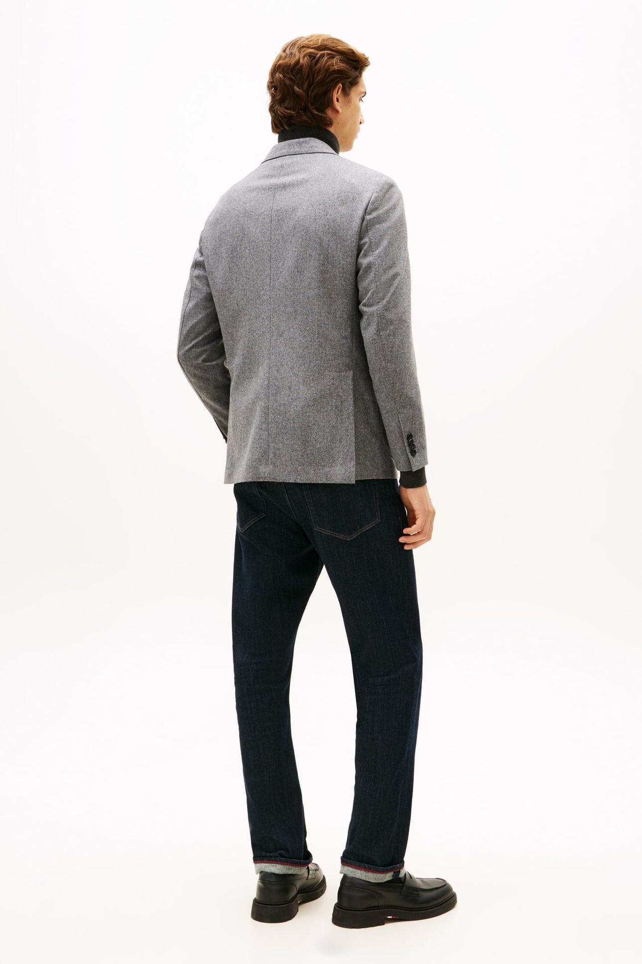 PLAIN SOFT TECH WOOL BLAZER GREY 3