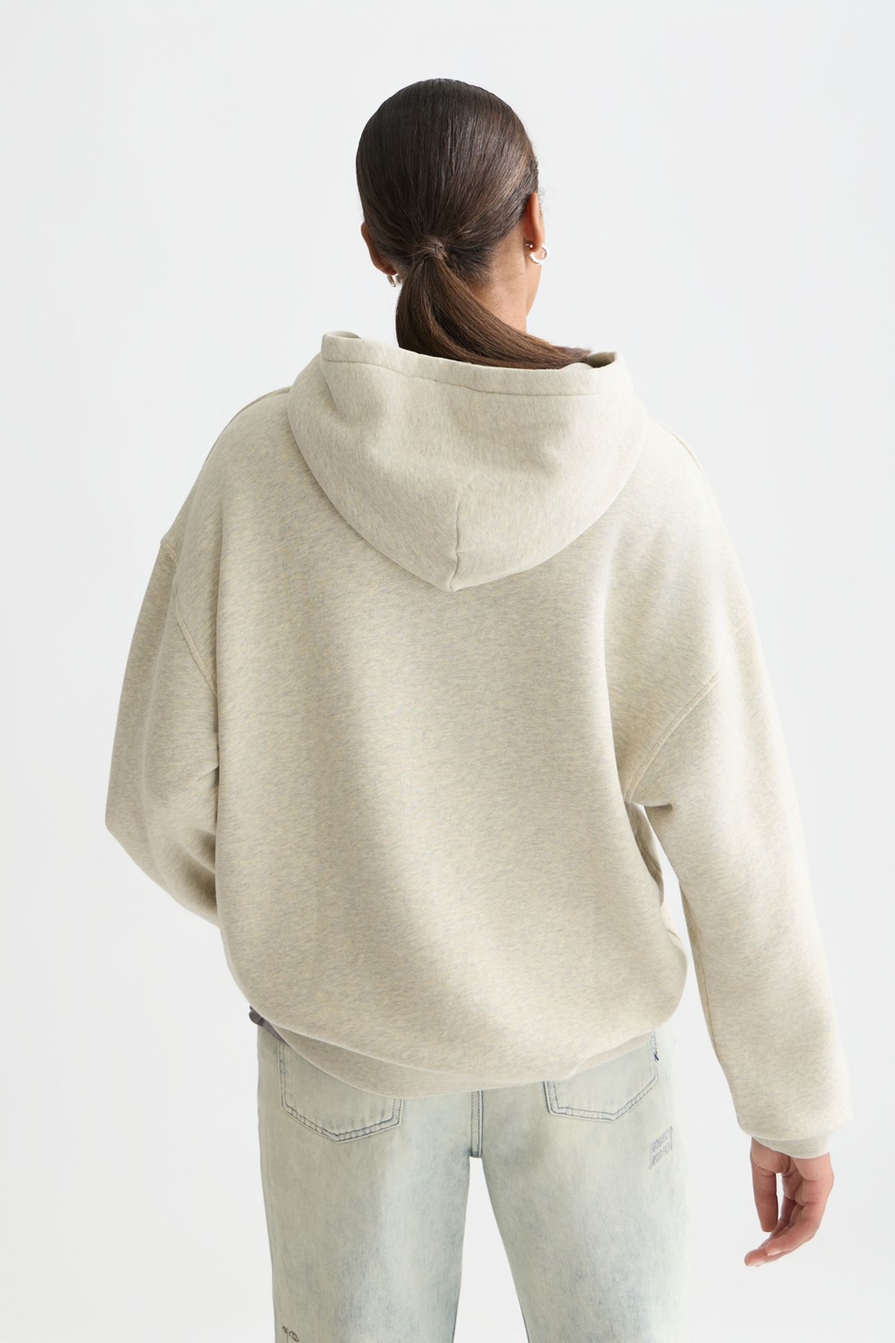 BASQUIAT WASHED ARTWORK HOODIE OATMEAL MELANGE 2