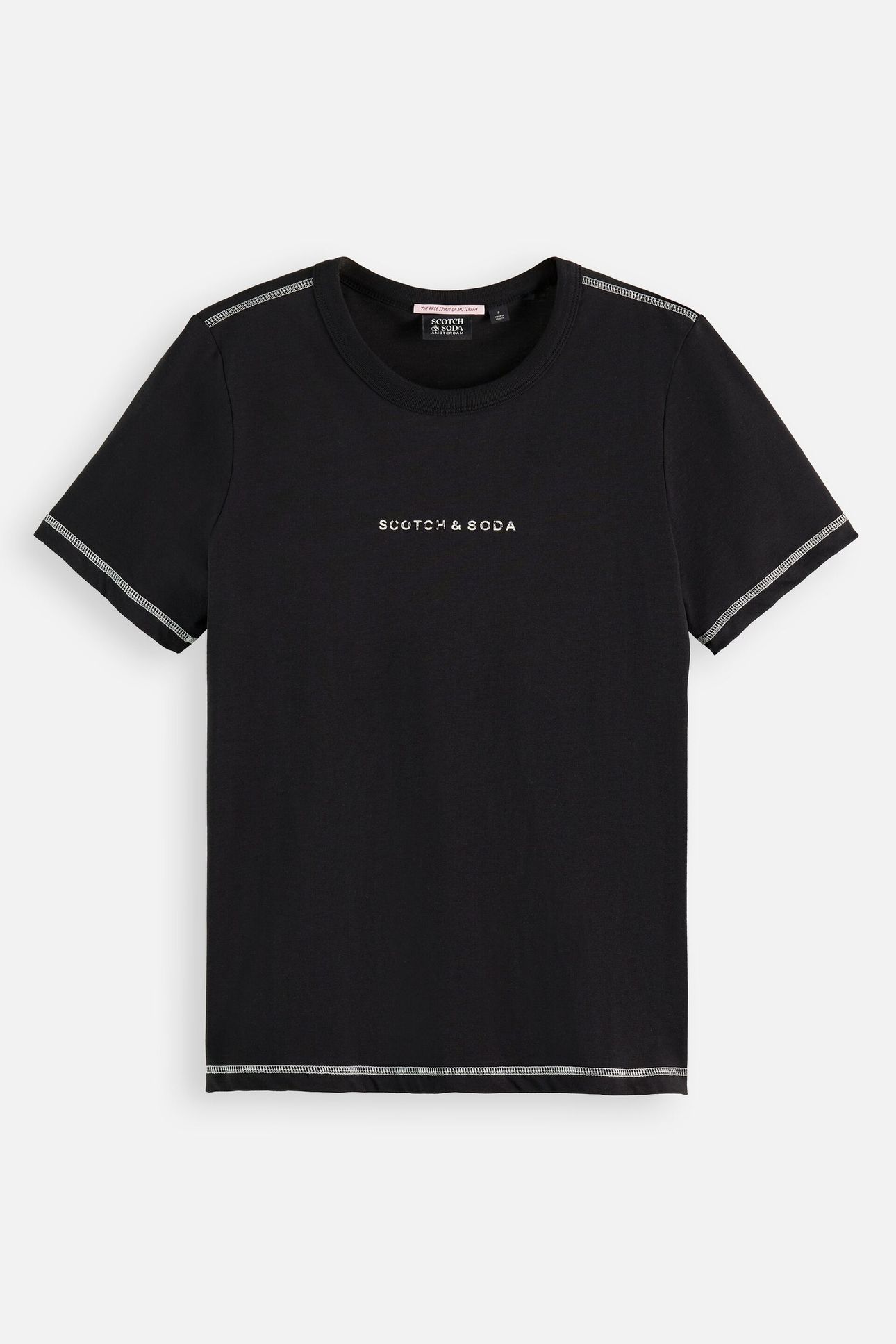 FLATLOCK ARTWORK REGULAR FIT T-SHIRT BLACK 1