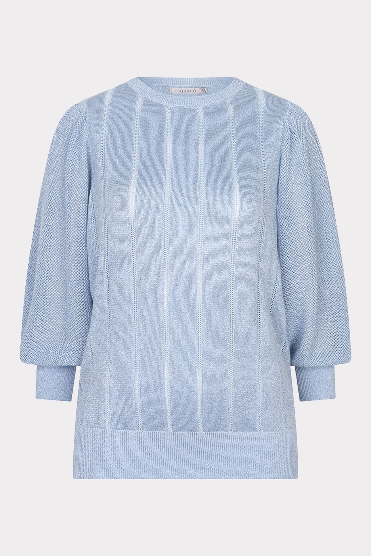 SWEATER SHORT PUFFSLEEVES LUREX BLUE 1