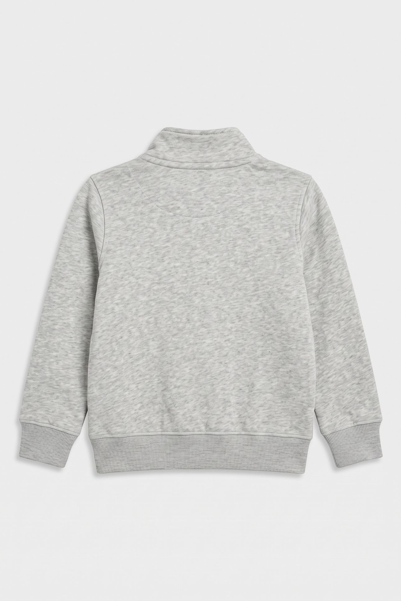 KIDS UNISEX SHIELD HALF ZIP SWEAT LIGHT GREY MELANGE 3