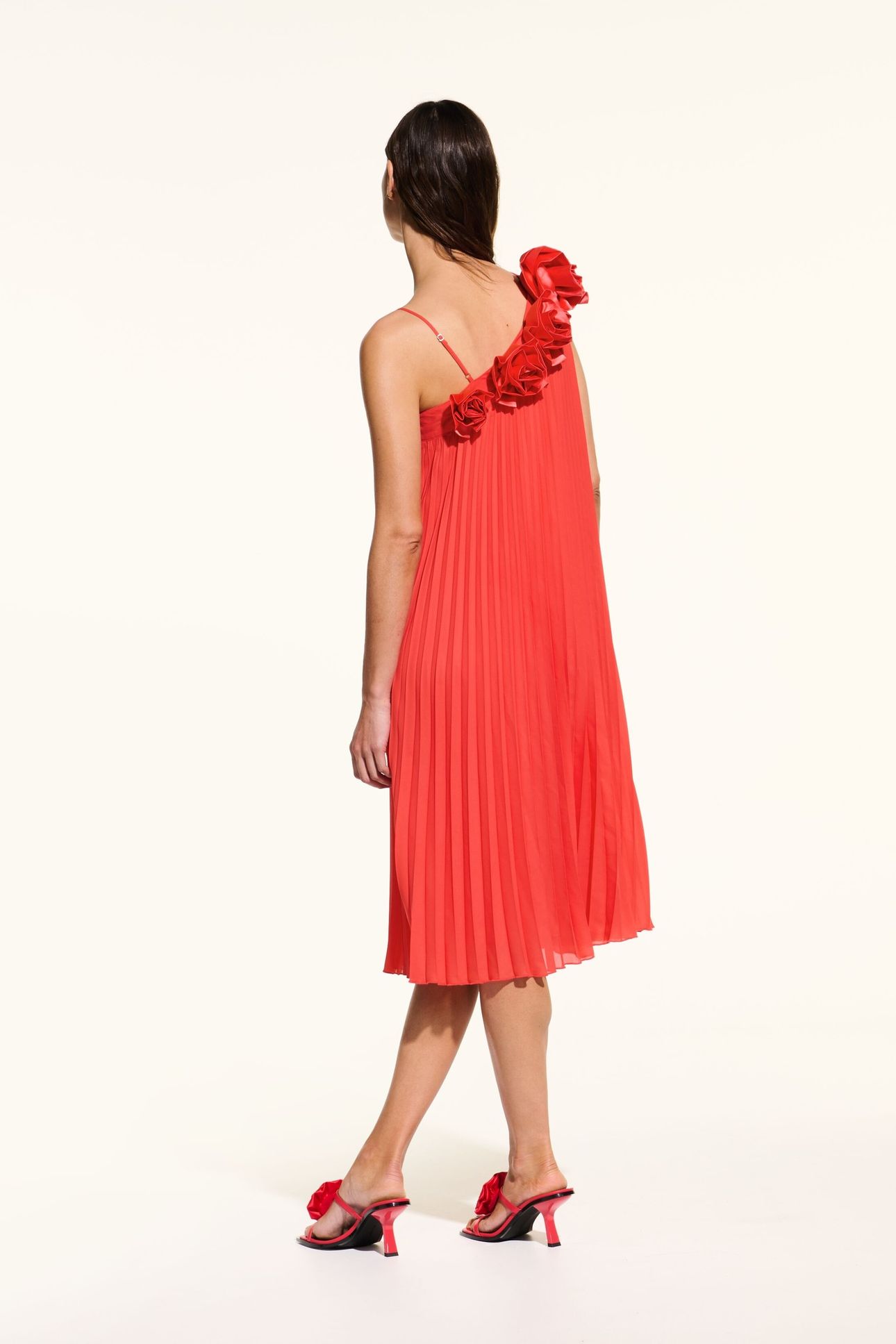 KARL STUDIO PLEATED DRESS HIBISCUS 3