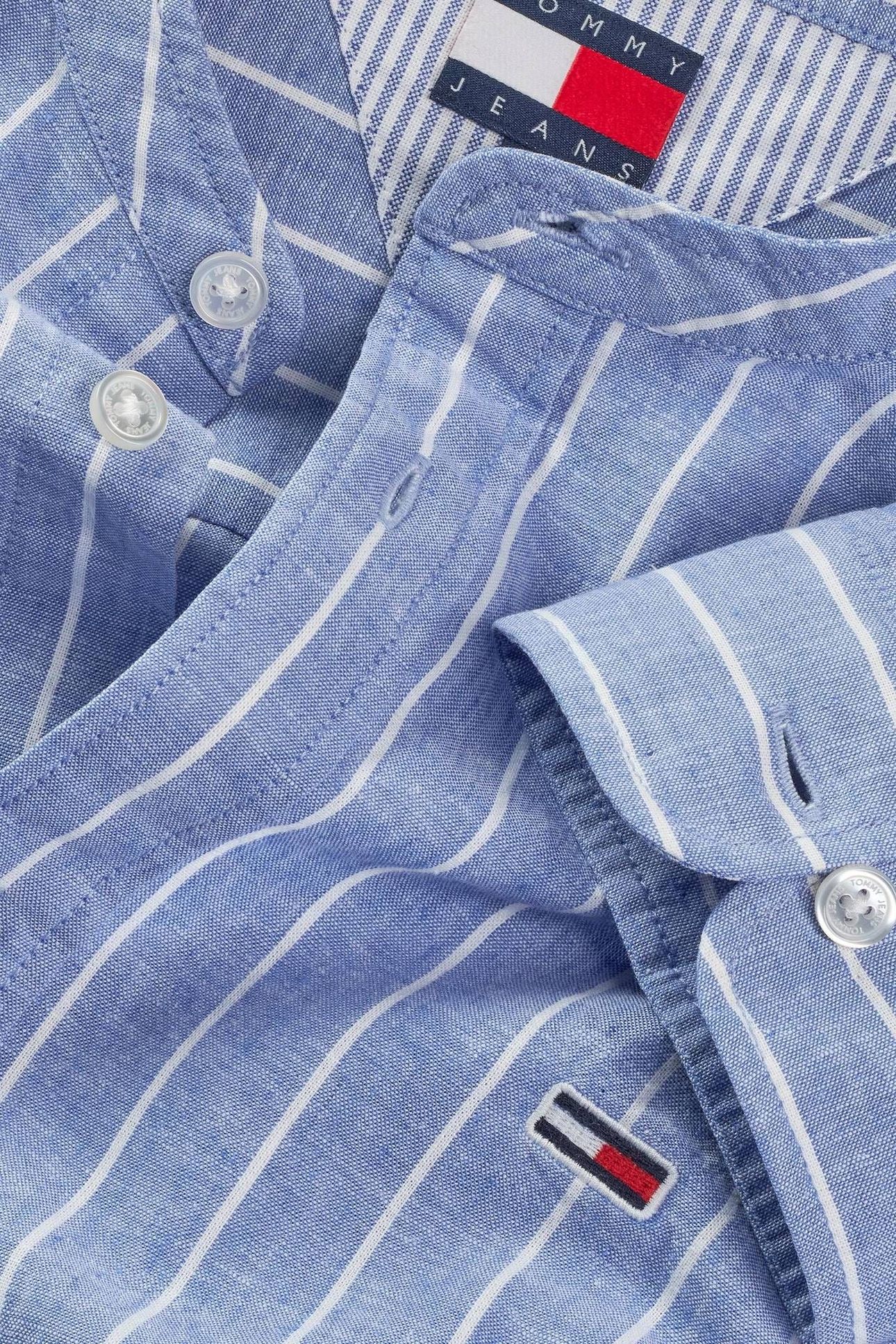 TJM LINEN MIX BAND TEMPO BLUE/ECRU 3