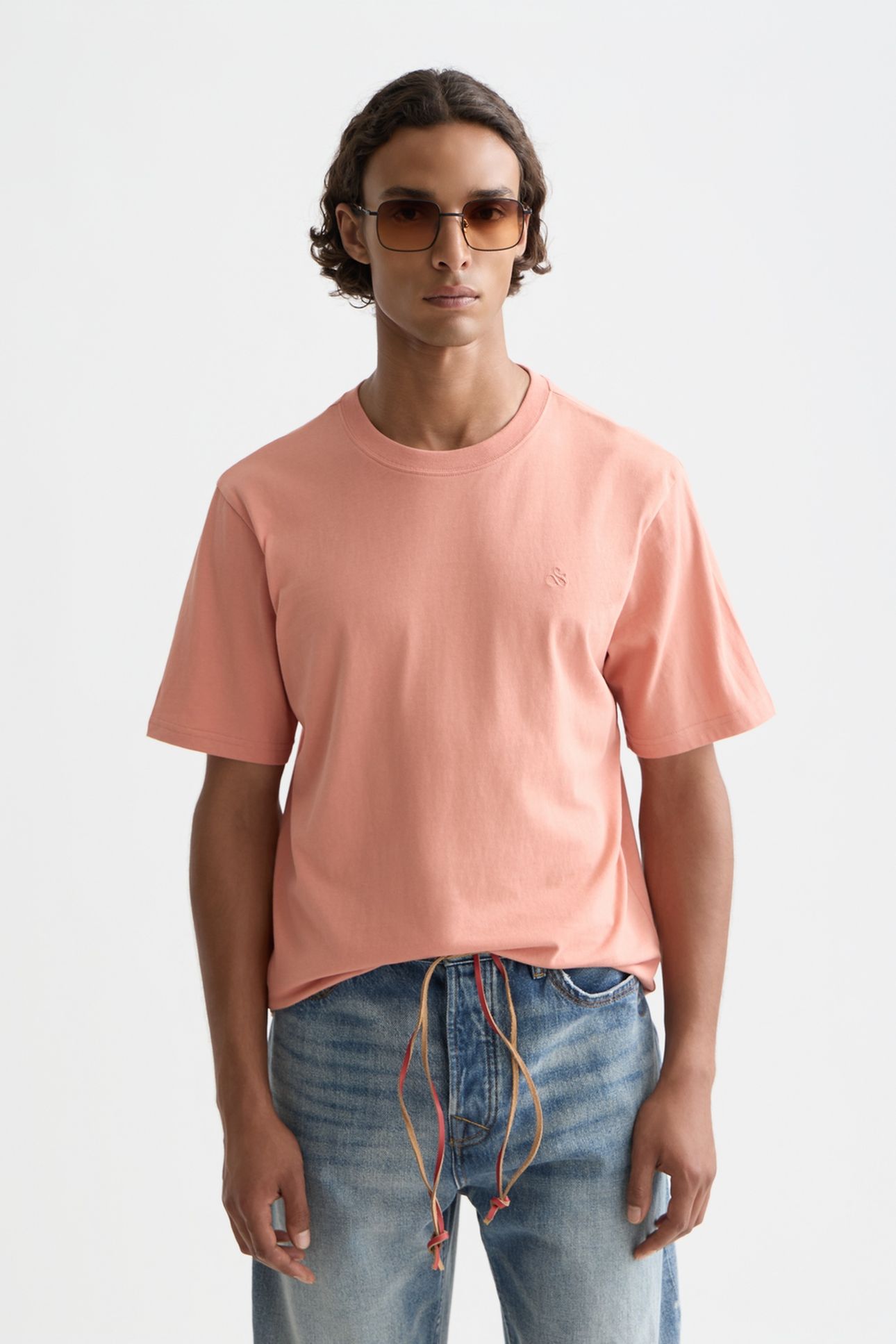 SEASONAL CORE CHEST LOGO REGULAR-FIT T-SHIRT DARK PINK 1