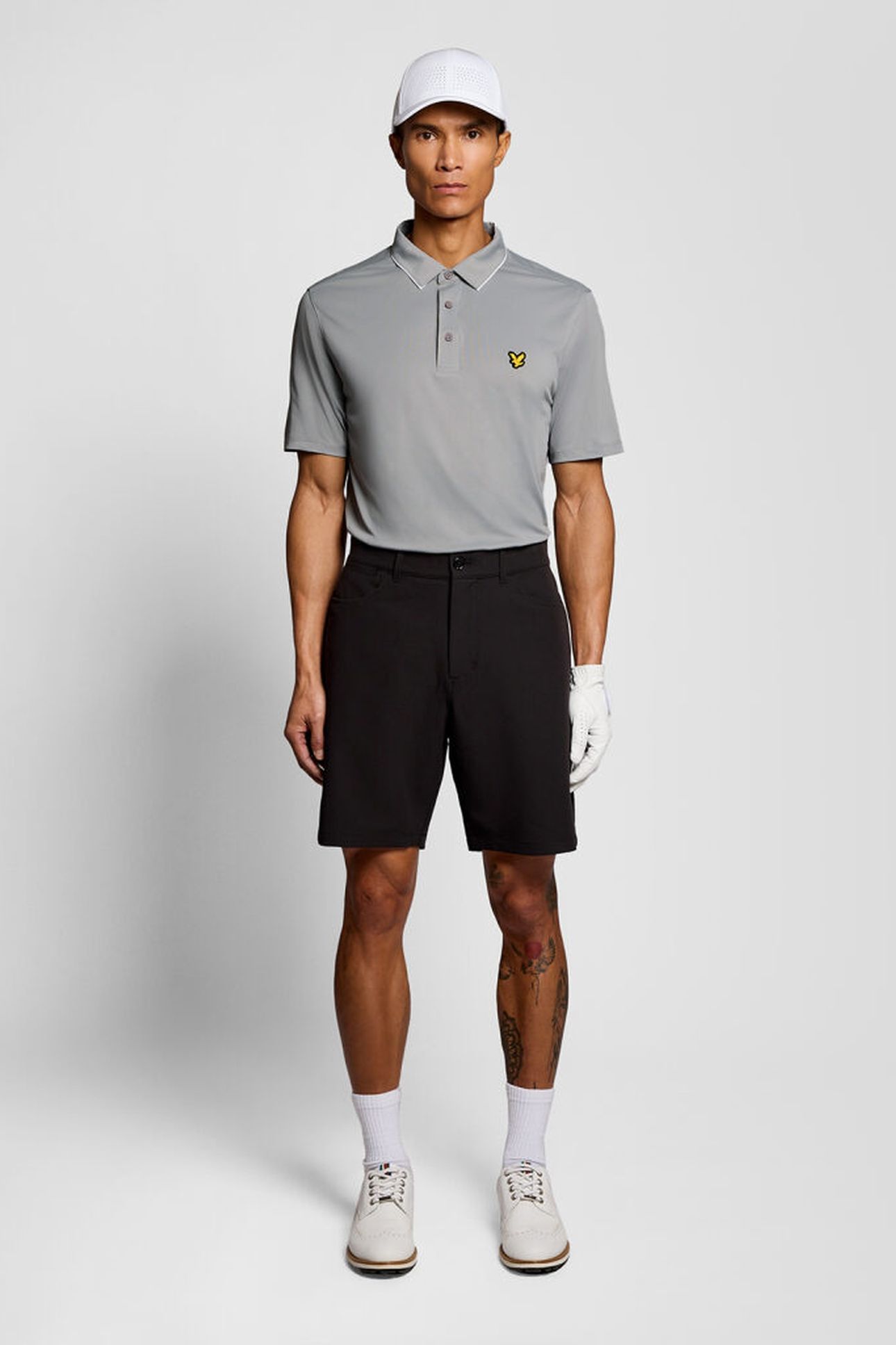 GOLF CONTRAST COLLAR POLO ULTIMATE GREY 3