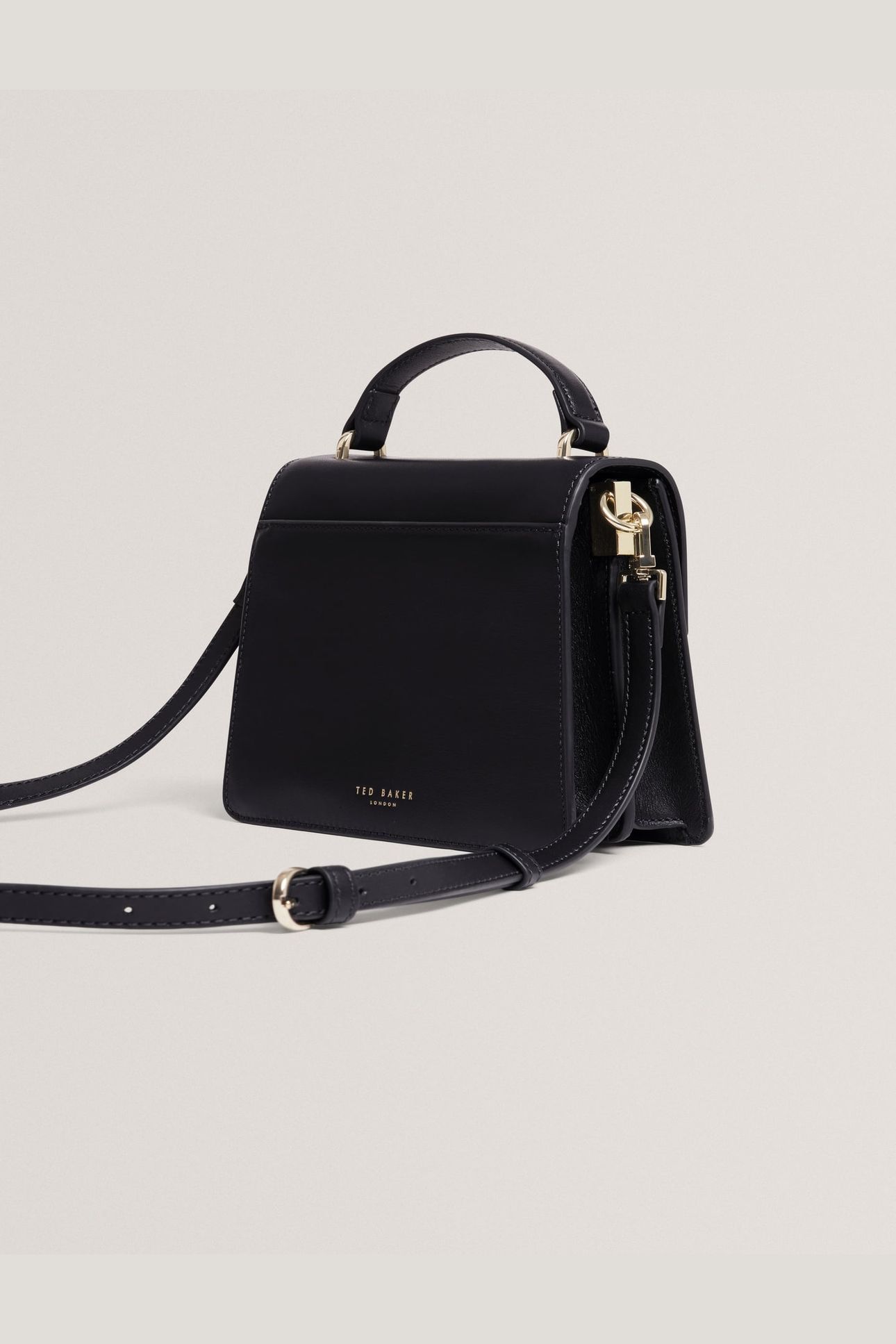 BAR DETAIL MEDIUM TOP HANDLE BAG NAVY 2