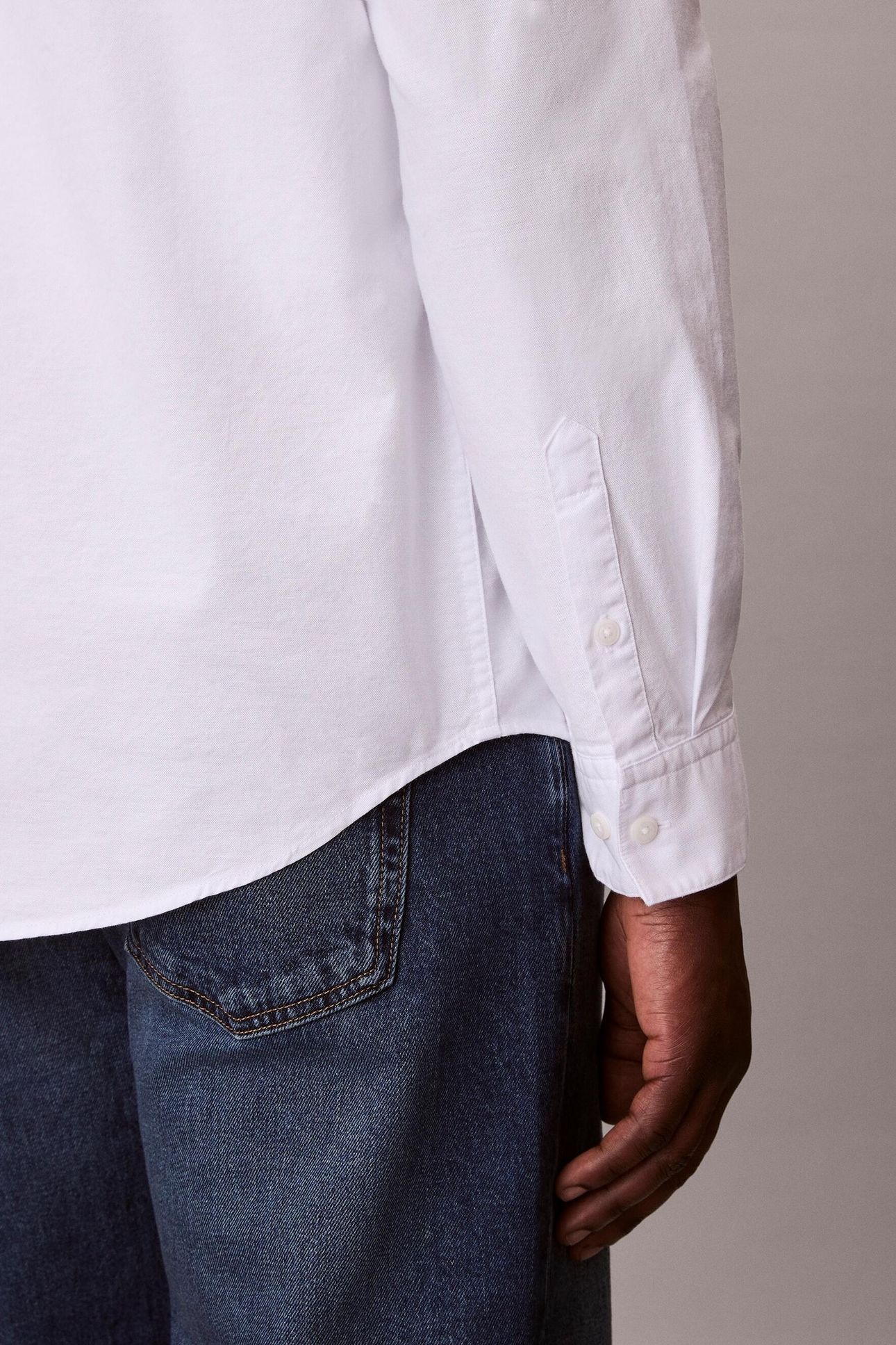 LS SOLID OXFORD CLASSIC SHIRT BRILLIANT WHITE 5