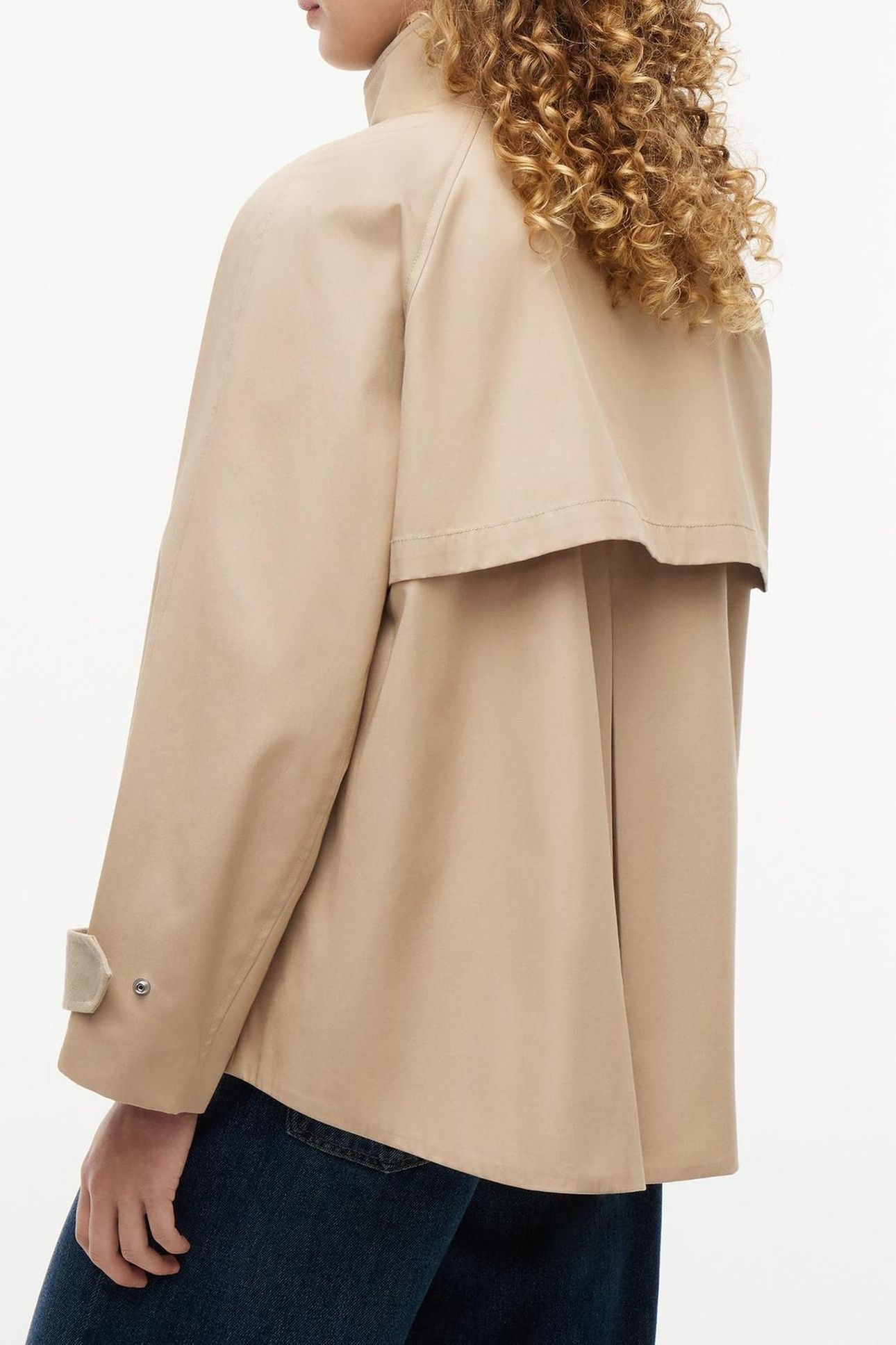 COTTON CAPE COAT BEIGE 2