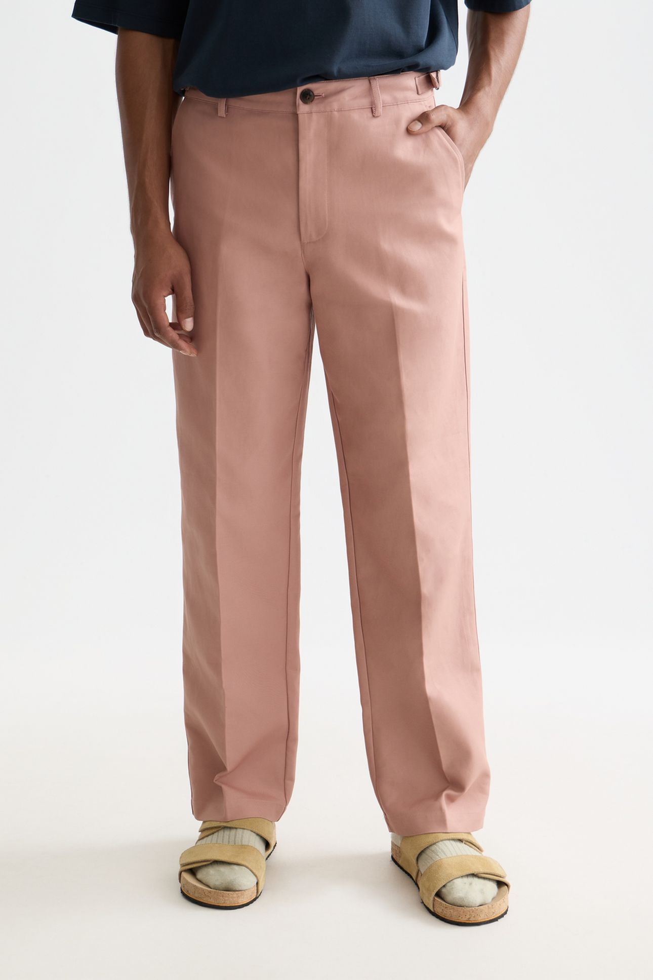 OTIS COTTON-TWILL RELAXED STRAIGHT-FIT CHINO DARK PINK 1