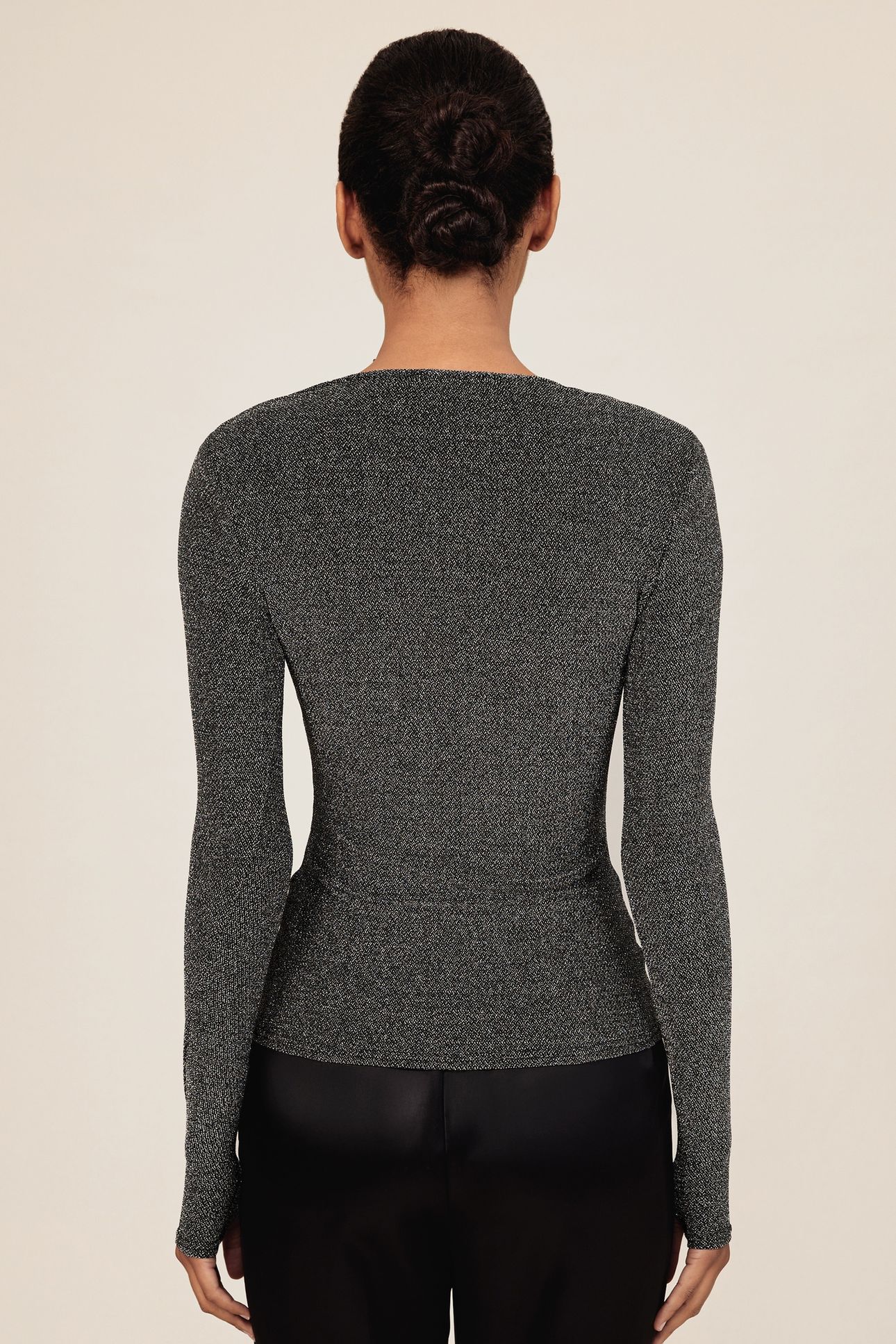 SPARKLE LONG SLEEVE SILVER 2